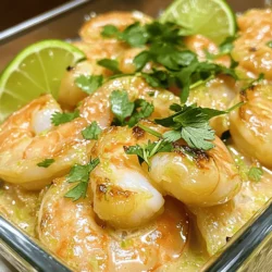 - 1 pound large shrimp, peeled and deveined - 1 cup coconut milk - Zest and juice of 2 fresh limes - 2 tablespoons honey or agave syrup - 2 cloves garlic, finely minced - 1 teaspoon fresh ginger, finely grated - 1 teaspoon red chili flakes (optional) - Salt and freshly ground black pepper, to taste - Fresh cilantro leaves, chopped For this coconut lime shrimp dish, you need fresh ingredients. Start with large shrimp. Peeled and deveined shrimp cook quickly and soak up flavor. Use coconut milk for creaminess. Fresh limes add bright flavor. Honey or agave syrup sweetens the dish. Garlic and ginger give it depth. If you want heat, add red chili flakes. Don't forget salt and pepper to enhance the taste. Finish with cilantro for freshness. For a complete recipe, check the Full Recipe link. Enjoy the vibrant tastes that come together in this simple dish! In a medium bowl, I whisk together the coconut milk, lime zest, and lime juice. Next, I add honey, minced garlic, grated ginger, and chili flakes for heat. Finally, I sprinkle in salt and pepper to taste. This mix creates a bright and tasty marinade. I take one pound of large shrimp, peeled and deveined, and coat each piece in the marinade. I cover the bowl and let it sit in the fridge for at least 30 minutes. This step lets the shrimp soak up all the great flavors. I heat two tablespoons of olive oil in a large skillet over medium-high heat. Once hot, I add the shrimp, cooking them for about 2-3 minutes on each side. They turn pink and look perfect. I remove the shrimp but save the marinade for later. I pour the reserved marinade back into the skillet. I lower the heat and let it simmer for 2-3 minutes. This thickens the sauce and combines all the flavors. For the full recipe, check the previous sections! To make the best coconut lime shrimp, avoid overcrowding the skillet. If you add too many shrimp at once, they will steam instead of sear. This can make them rubbery. Cook in batches if needed. This way, each shrimp gets that lovely caramelization. Before serving, adjust the seasonings to fit your taste. Maybe you like it a bit sweeter or spicier. Add more honey or chili flakes to make it just right. Taste the sauce as you go. This simple step can really elevate your dish and make it your own. Serve the shrimp in a colorful bowl. This makes the dish pop on the table. Add lime wedges and fresh cilantro on top for a nice touch. The bright colors make the meal look inviting. You can also drizzle the thickened sauce over the shrimp. This adds extra flavor and makes it appealing. Enjoy your beautiful creation! {{image_4}} You can switch out shrimp for chicken or tofu. Chicken works well when cut into bite-sized pieces. Cook it until it's golden and fully cooked through. Tofu is great for a vegetarian option. Use firm tofu and press it to remove extra moisture. Cut it into cubes and follow the same cooking method as the shrimp. This gives you tasty choices for different diets. For more taste, add spices like cumin or coriander. Cumin gives a warm, earthy flavor. Coriander adds a bright, citrus note. Simply mix these spices into your marinade. Start with a teaspoon and adjust to your liking. This small change can elevate the dish and surprise your taste buds. You can change the lime juice levels for a different zing. If you want it tangier, add more lime juice. For a milder flavor, reduce the amount. The balance of sweetness from honey and acidity from lime is key. Taste the sauce before serving to find your perfect mix. If you want the full recipe, check out the Coconut Lime Shrimp Delight recipe above. Store leftovers in an airtight container for up to 3 days. This keeps the shrimp fresh and tasty. When you store them, let them cool first. This helps avoid extra moisture in the container. You can freeze cooked shrimp in a freezer-safe container for up to 2 months. Make sure to seal the container well to prevent freezer burn. Thaw the shrimp in the fridge before cooking or reheating. Reheat gently on the stovetop or in the microwave. If using the stovetop, warm them on low heat. This helps keep the shrimp tender. If using the microwave, heat in short bursts to avoid overcooking. Enjoy your flavorful meal anytime! For the full recipe, check out the earlier section. You can make Coconut Lime Shrimp by following the detailed steps in the Step-by-Step Instructions section. Here’s a quick overview: First, blend coconut milk, lime zest, lime juice, honey, garlic, ginger, chili flakes, salt, and pepper to create a marinade. Next, coat the shrimp in the marinade and let it chill in the fridge for at least 30 minutes. Then, heat olive oil in a skillet, cook the shrimp until they turn pink, and add the reserved marinade to simmer. This method ensures a tasty and juicy result. Yes, you can use frozen shrimp for this recipe. Just make sure they are thawed and peeled before marinating. Thawing shrimp can be quick; submerge them in cold water for about 15-20 minutes. This keeps them fresh and ready for your delicious dish. You can serve Coconut Lime Shrimp with fluffy coconut rice or quinoa. Both options complement the dish well. Fluffy rice will soak up the sauce, enhancing each bite. Quinoa adds a nutty flavor and a nutritious twist. Either choice makes a satisfying meal that everyone will love. This recipe for Coconut Lime Shrimp blends bold flavors and easy steps. You learned how to marinate shrimp, enhance tastes, and make lovely presentations. Feel free to swap shrimp for chicken or tofu if you like. Keep your leftovers fresh and tasty in the fridge or freezer. Enjoy cooking this dish and impress your friends! The bright flavors will surely please your taste buds.