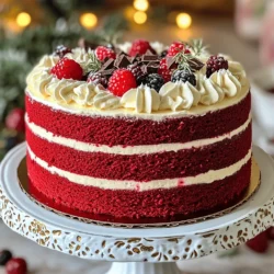 - 2 ½ cups all-purpose flour - 1 ½ cups granulated sugar - 1 teaspoon baking soda - 1 teaspoon baking powder - 1 teaspoon salt - 1 tablespoon cocoa powder - 1 ½ cups vegetable oil - 1 cup buttermilk, at room temperature - 2 large eggs, at room temperature - 2 tablespoons red food coloring - 1 teaspoon vanilla extract - 1 teaspoon white vinegar