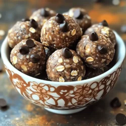 - 1 cup rolled oats - 1/2 cup natural peanut butter - 1/2 cup chocolate protein powder - 1/4 cup honey or maple syrup - 1/4 cup mini dark chocolate chips - 1/4 cup ground flaxseed (or chia seeds) - 1/2 teaspoon vanilla extract - A pinch of salt These ingredients create a snack that is tasty and healthy. Each element serves a purpose. For instance, rolled oats provide fiber. They help keep you full. Natural peanut butter adds protein and healthy fats. Chocolate protein powder boosts the protein content without added sugars. Honey or maple syrup offers sweetness and moisture. Mini dark chocolate chips make the snack fun and appealing. Ground flaxseed or chia seeds add omega-3 fatty acids. Finally, vanilla extract and salt enhance the overall flavor. A serving of these protein balls packs a solid protein punch. Each ball has about 5 grams of protein. This helps support muscle recovery and keeps hunger at bay. The caloric breakdown per serving is roughly 100 calories. This makes them a smart choice as a snack or post-workout treat. You can easily switch ingredients based on your taste or needs. If you want a different flavor, almond or cashew butter works well instead of peanut butter. For those avoiding dairy, look for plant-based protein powders. They blend well and still taste great. You can also use agave or coconut sugar instead of honey or maple syrup for a different sweetness. Start by gathering your dry ingredients. You need rolled oats, chocolate protein powder, ground flaxseed, and a pinch of salt. In a large bowl, mix these items well. This is key to ensuring even flavor in every bite. If you skip this step, the protein balls might not taste as good. So, take your time to combine them thoroughly. Now, let’s add the wet ingredients. Carefully add natural peanut butter, honey or maple syrup, and vanilla extract to the dry mix. Use a spatula or your hands to blend them. Mixing well is vital for a smooth texture. If the mix feels too dry, add a teaspoon of water. If it's too wet, sprinkle in some more oats. Adjusting moisture helps you get the right consistency. Next, it’s time to form the protein balls. Take portions of the mixture and roll them into small balls, each about 1 inch wide. Place them on a parchment-lined baking sheet. This keeps them from sticking. After shaping all the balls, cover the sheet with plastic wrap. Chill them in the fridge for at least 30 minutes. This chilling time helps the balls firm up nicely and makes them easier to eat. For the full recipe, check the details above. To get the best texture in your protein balls, focus on the oats. If your mixture is too dry, add more oats or a tiny splash of water. If it feels sticky, sprinkle in a few more oats. You want a blend that holds together but is not too wet or too dry. You can make these protein balls ahead of time. Prepare a big batch and store them in an airtight container. For longer storage, freeze them. To thaw, simply leave them in the fridge overnight. This way, you always have a healthy snack ready. These tasty snacks are perfect for many occasions. Serve them after workouts or as a fun treat during parties. Pair them with a glass of milk or a smoothie for a balanced snack. They not only taste great but also add extra protein to your diet. {{image_4}} You can change up the flavor of your chocolate peanut butter protein balls easily. Here are some fun ideas: - Adding spices: A dash of cinnamon can add warmth. If you love rich flavors, try adding cocoa powder. Just a little will boost the chocolate taste. - Incorporating fruits or nuts: Dried fruits like raisins or chopped dates can add natural sweetness. Nuts, such as almonds or walnuts, can give a nice crunch. These protein balls can fit many diets. Here’s how: - Gluten-free options: Just use certified gluten-free oats. This makes the recipe safe for those with gluten allergies. - Vegan adaptations: Swap honey for maple syrup. Use a plant-based protein powder to make it fully vegan. You might wonder what the difference is between energy bites and protein balls. - Differences: Energy bites often have more sweeteners and fewer protein sources. Protein balls focus on providing a higher protein content, thanks to the protein powder. - Nutritional considerations: Protein balls usually have more protein per serving. This makes them a great snack for muscle recovery. Energy bites can be sweeter and may have more sugar. For more inspiration, check out the Full Recipe for these tasty treats! Store your chocolate peanut butter protein balls in airtight containers. This keeps them fresh and tasty. If you plan to eat them soon, put them in the refrigerator. For longer storage, the freezer is your best friend. Just make sure to label the container with the date. In the refrigerator, these protein balls last about a week. If you freeze them, they can stay good for up to three months. Watch for signs of spoilage, like a strange smell or changes in texture. If they get hard or dry, it’s time to toss them. Taking your protein balls on the go is easy. Use a small container or a resealable bag. This helps prevent them from getting squished. If you want to share, pack them in a cute box. You can also separate them with parchment paper to keep them safe. Chocolate peanut butter protein balls can last about one week in the fridge. Store them in an airtight container to keep them fresh. If you want to keep them longer, you can freeze them. They can last for up to three months in the freezer. Just remember to thaw them in the fridge before you enjoy them. Yes, you can use different types of protein powder. Whey, casein, or plant-based protein work well. Just keep in mind that the flavor and texture might change a bit. If you use a flavored protein powder, it may add extra taste. This way, you can customize your protein balls to suit your liking. Absolutely! These protein balls pack a nutritious punch. They contain healthy fats from peanut butter and flaxseed. The rolled oats provide fiber, which is great for digestion. Each ball has a good amount of protein, helping you feel full longer. Plus, the dark chocolate chips add a touch of sweetness without too much sugar. Overall, they make for a balanced and healthy snack. For the full recipe, check out the earlier section! This blog post guides you in making chocolate peanut butter protein balls. We covered ingredients, including oats, protein powder, and nut butter, along with their nutritional value. I shared tips on preparation, storage, and variations to suit all diets. These protein balls are simple to make and perfect for a quick snack. Try these at home for a healthy treat. They can easily fit your lifestyle and offer great nutrition. Enjoy experimenting with flavors and sharing them with friends!