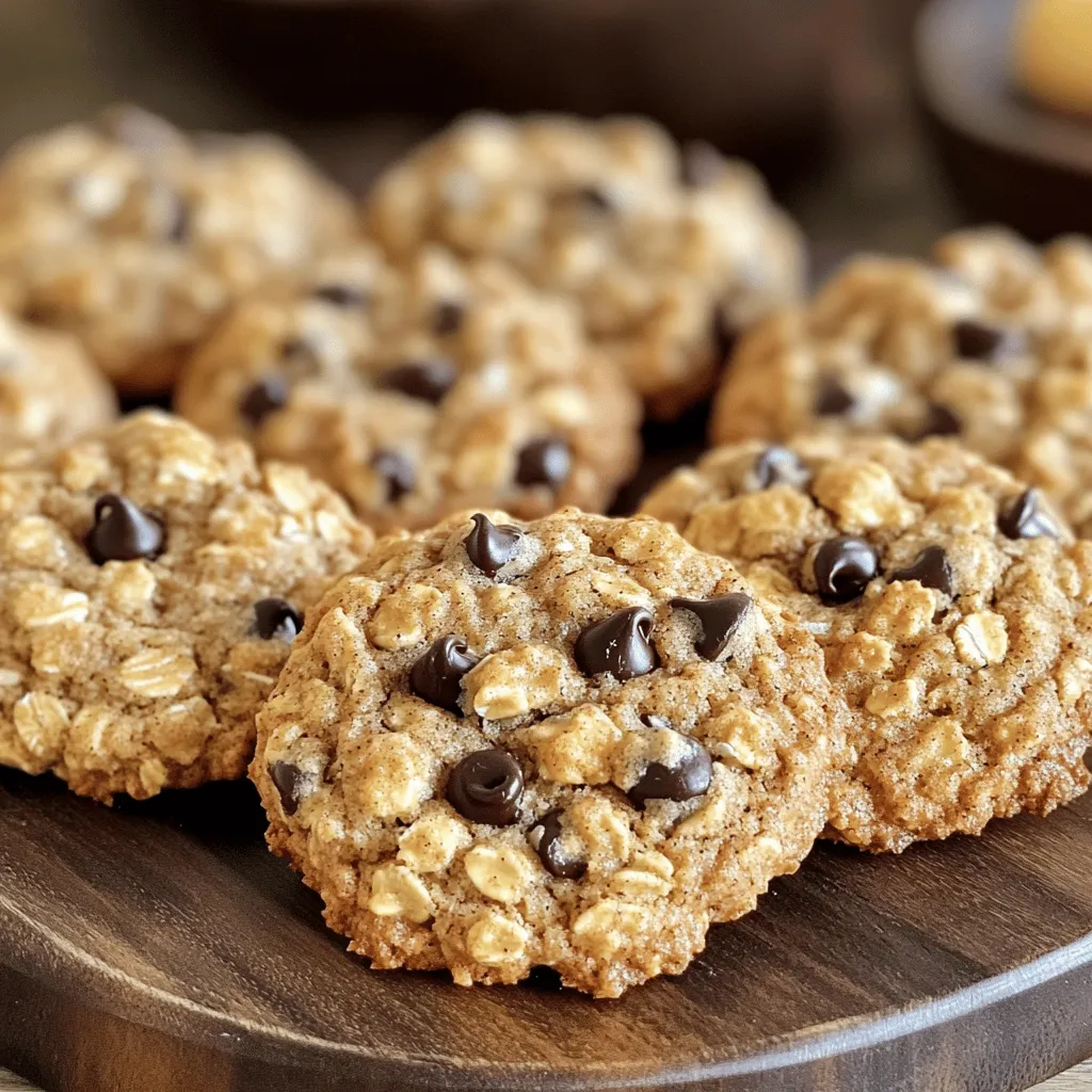 For the best banana oatmeal cookies, gather these simple ingredients: - 2 ripe bananas, thoroughly mashed - 1 cup rolled oats - 1/2 cup almond butter (or any nut butter of your choice) - 1/4 cup honey or maple syrup - 1/2 teaspoon pure vanilla extract - 1/2 teaspoon baking powder - 1/2 teaspoon ground cinnamon - 1/4 teaspoon sea salt - 1/3 cup dark chocolate chips (optional) - 1/3 cup chopped walnuts or pecans (optional) These ingredients are easy to find and fun to mix. The ripe bananas give the cookies their natural sweetness. Rolled oats add great texture and heartiness. Almond butter provides creaminess and flavor. Honey or maple syrup offers a touch of sweetness. You can switch the nut butter based on what you like. If you want more flavor, try adding dark chocolate chips or nuts. They add a nice crunch and richness. This recipe allows you to be creative and make it your own. For the full recipe, check the complete steps to create these delightful cookies. Start by preheating your oven to 350°F (175°C). This step is key for even baking. Next, take a baking sheet and line it with parchment paper. This helps the cookies not to stick. Make sure to spread it out flat, so it covers the whole sheet. In a large bowl, mash your two ripe bananas well. You want them soft and smooth. Then, add in 1/2 cup of almond butter. Stir until these two mix together well. Now, pour in 1/4 cup of honey or maple syrup. Add 1/2 teaspoon of pure vanilla extract, 1/2 teaspoon of baking powder, 1/2 teaspoon of ground cinnamon, and 1/4 teaspoon of sea salt. Mix this all together until it looks uniform. After that, slowly fold in 1 cup of rolled oats. If you want extra flavor, add in 1/3 cup of dark chocolate chips and 1/3 cup of chopped walnuts or pecans. Using a tablespoon, scoop out small amounts of the cookie dough. Place them on the lined baking sheet. Make sure to leave about 2 inches between each scoop. This gives them room to spread. Bake these in your preheated oven for 12-15 minutes. Look for a light golden brown color on the edges. They will feel soft but will firm up as they cool. After baking, let them sit on the sheet for 5 minutes. Then, move them to a wire rack to cool completely. Enjoy your delicious cookies! For the Full Recipe, check the ingredients and steps above. To get the best texture in your cookies, use ripe bananas. The riper they are, the sweeter and softer your dough will be. Make sure to mash them well to avoid lumps. You want a smooth mix. Use rolled oats instead of quick oats. They give a better chew and hold up well in baking. Also, don’t overmix the dough. Just blend until combined. This keeps your cookies soft and fluffy. Add-ins can take your cookies to the next level. Try mixing in dark chocolate chips for some sweetness. If you like nuts, chopped walnuts or pecans add a nice crunch. A sprinkle of sea salt on top boosts flavors, too. You can also try different spices, like nutmeg or ginger, to change the taste. If you want a fruity twist, add dried fruits like raisins or cranberries. Make your cookies look as good as they taste! Arrange them on a rustic wooden platter for a warm touch. A light dusting of ground cinnamon creates a lovely look and smell. You can also add fresh fruit or nuts around the cookies for color. Pair your banana oatmeal cookies with a cup of tea or coffee. This makes for a cozy treat. For more details and to try this recipe, check the Full Recipe. {{image_4}} You can easily make these cookies gluten-free. Instead of rolled oats, use certified gluten-free oats. This ensures no cross-contamination occurs. You can also try gluten-free flour blends. Just replace the oats in the recipe with 1 cup of your chosen gluten-free flour. This change keeps the texture similar while making them safe for those with gluten sensitivities. To make these cookies vegan, swap honey for maple syrup. Honey is not vegan, but maple syrup works great. Use almond butter or any other nut butter that fits your diet. Ensure the chocolate chips are dairy-free, as many contain milk. With these swaps, you create a tasty vegan treat that everyone can enjoy. Get creative with flavors! Add different spices like nutmeg or ginger for a warm touch. You can mix in dried fruits like raisins or cranberries for sweetness. If you want a nutty crunch, try using pecans or almonds. For a tropical twist, add shredded coconut or even some pineapple bits. The options are endless, and each variation can turn a simple cookie into something special. To keep your banana oatmeal cookies fresh, let them cool completely. Then, place them in an airtight container. This method keeps them soft and moist. You can also use parchment paper between layers to prevent sticking. Store the container in a cool, dry place. Avoid leaving them out for too long, as they can dry out. If you want to save some cookies for later, freezing works great. First, let the cookies cool completely. Then, place them in a single layer on a baking sheet. Freeze them for about an hour. Once frozen, transfer them to a freezer-safe bag or container. This way, you can enjoy a treat whenever you crave one! Banana oatmeal cookies last about 5 days at room temperature. If stored in the fridge, they can last up to a week. When frozen, they can stay good for about three months. Just remember to label your containers with the date. That way, you'll know how long they have been stored. Enjoy your cookies fresh or from the freezer! Yes, you can swap ingredients in this recipe. Use different nut butters like peanut or cashew. Maple syrup can replace honey for a vegan option. You can also use quick oats instead of rolled oats. If you want a nut-free version, omit the nuts or use seeds like sunflower seeds. The cookies are ready when their edges turn light golden brown. They will look soft in the middle. They will firm up as they cool. Set a timer for 12 to 15 minutes. Keep an eye on them during the last few minutes to avoid overbaking. Serve these cookies warm with a glass of milk or a cup of tea. They pair well with yogurt for breakfast. You can also stack them up on a plate for a fun dessert. For a twist, try adding a scoop of ice cream between two cookies for a tasty sandwich. In this post, we explored how to make Banana Oatmeal Cookies. We shared the key ingredients, step-by-step baking instructions, and helpful tips for perfecting your cookies. We also discussed fun variations and storage methods. These cookies are simple and tasty, and they can suit different diets. Enjoy making them for yourself or to share with friends. Happy baking!