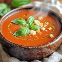 Creamy Tomato Basil Soup Fresh and Flavorful Delight