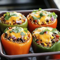 Stuffed Bell Peppers with Quinoa Flavorful Delight