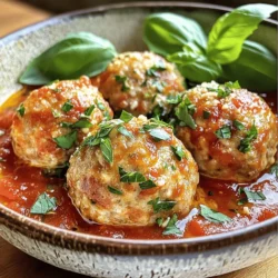 - 1 lb (450g) ground turkey - 1/2 cup (50g) breadcrumbs - 1/4 cup (25g) grated Parmesan cheese - 1/4 cup fresh parsley, finely chopped - 2 cups (480ml) marinara sauce To make these easy turkey meatballs, I focus on fresh and simple ingredients. Ground turkey is lean and tasty. Breadcrumbs help the meatballs hold their shape. Grated Parmesan adds a nice salty kick. Finely chopped parsley gives a fresh touch. Finally, marinara sauce ties everything together with rich flavor. - 2 cloves garlic, minced - 1 teaspoon Italian seasoning - Fresh basil leaves for garnish Adding minced garlic boosts the flavor of the meatballs. Italian seasoning gives a nice herbal note. Fresh basil can elevate the dish when used as a garnish. These optional ingredients make the dish even better but are not required. You can always mix and match based on what you have. For the full recipe, check out the cooking steps. - In a large bowl, combine: - 1 lb ground turkey - 1/2 cup breadcrumbs - 1/4 cup grated Parmesan cheese - 1/4 cup finely chopped parsley - 1 large egg - 2 minced garlic cloves - 1 teaspoon Italian seasoning - Salt and pepper to taste - Use your hands or a spoon to mix well. Make sure all ingredients blend together. This helps the meatballs hold their shape and taste great. - First, preheat your oven to 400°F (200°C). This step is key for a nice bake. - With clean hands, roll the mixture into small balls, about 1 inch wide. - Place the meatballs on a baking sheet lined with parchment paper. This makes cleanup easy. - Bake the meatballs for 20-25 minutes. Look for a golden brown color. They should reach an internal temperature of 165°F (74°C) for safety. - While the meatballs bake, pour 2 cups of marinara sauce into a saucepan. - Heat the sauce over medium heat. Stir it occasionally until it warms up. The sauce should simmer gently. - Once your meatballs finish baking, add them to the sauce. Stir gently to coat each meatball. Let them simmer for about 5 minutes. This allows the meatballs to soak up the sauce's flavors. For a complete guide, check the Full Recipe. Enjoy your cooking! To create the best turkey meatballs, start with the right texture. Breadcrumbs help bind the meatballs and keep them moist. Use fresh or dried breadcrumbs, but avoid too many. Too many breadcrumbs can make them dry. A good rule is to use about half a cup for one pound of turkey. Mixing is key. Make sure all ingredients blend well together. This means you should mix until everything is uniform. If you skip this step, some meatballs might not taste good. Use your hands or a spoon, but do not overmix. Overmixing can make them tough. Fresh herbs can really boost your marinara. Basil and parsley add great flavor. You can chop them finely and stir them into the sauce. This small step makes a big difference. Choosing between homemade and store-bought sauce matters. Homemade sauce often tastes fresher. However, a good store-bought sauce can save time. Look for brands with no added sugar and natural ingredients. Turkey meatballs are great with pasta. Spaghetti is a classic choice, but you can use any pasta you like. Just cook the pasta according to the package directions. Garnishing adds a nice touch. A sprinkle of grated Parmesan cheese on top can enhance the look and flavor. Fresh basil leaves also make the dish pop. You can serve the meatballs over a bed of sauce for a nice presentation. For the full recipe, check out the Turkey Meatball Delight. {{image_4}} You can switch up the meat for more options. Ground chicken works great. It gives a lighter taste. You can also use beef if you prefer a richer flavor. Both options are easy to find and cook well. Adding cheese can make the meatballs extra tasty. Try mixing mozzarella into the meatball mixture. It melts nicely and adds creaminess. You could also use feta for a tangy twist. This little change makes every bite delightful. Want a kick? Try a spicy marinara sauce. Adding crushed red pepper or chili flakes gives it heat. You can also mix in some sautéed onions or bell peppers for extra flavor. This way, you can create a sauce that fits your taste. For a healthy spin, think about a vegetable-infused marinara. Blend in spinach, zucchini, or mushrooms. These veggies add nutrients and flavor. You can sneak in more veggies without losing that classic taste. Meatball subs are a fun way to serve these. Just grab a hoagie roll, fill it with meatballs, and top with marinara. Add some cheese and toast it for a tasty sandwich. It’s a great choice for lunch or a casual dinner. If you want an appetizer, try meatballs on skewers. Just thread the cooked meatballs onto sticks. Serve them with marinara for dipping. It’s a fun and easy way to enjoy the dish. For the complete recipe, check out the Full Recipe. Store leftover turkey meatballs in the fridge. Place them in an airtight container. They last up to four days. For best taste, keep the marinara sauce separate. This way, the meatballs stay juicy. You can also freeze them for later. Place cooled meatballs in a freezer bag. Remove air before sealing. They can last for up to three months in the freezer. Reheat meatballs in the oven for the best results. Set the oven to 350°F (175°C). Place them on a baking sheet and cover with foil. Bake for about 15 minutes. You can also reheat them in the microwave. Use a microwave-safe dish and cover it. Heat for 1-2 minutes, checking often. When reheating the sauce, do it gently on the stove. Stir frequently to avoid sticking. If it’s too thick, add a splash of water. This keeps the sauce moist and flavorful. Trust me, nobody wants dry meatballs! Enjoy your meal just as delicious as when it was fresh. For the full recipe, you can revisit this article. To check if meatballs are done, use a meat thermometer. Insert it into the center of a meatball. The safe internal temperature for ground turkey is 165°F (74°C). If you don’t have a thermometer, cut one meatball in half. The inside should be no longer pink and juices should run clear. Yes, you can prepare meatballs in advance. Form the meatballs and place them on a baking sheet. Cover them with plastic wrap and refrigerate for up to 24 hours before baking. If you want to store them longer, freeze them uncooked. Place them in a freezer bag for up to three months. Meatballs pair well with many sides. Here are some ideas: - Spaghetti or any pasta - Rice or quinoa - Garlic bread - Steamed veggies like broccoli or green beans - A fresh salad for a light touch To make this recipe gluten-free, use gluten-free breadcrumbs. You can also use ground oats or crushed gluten-free crackers as a substitute. Make sure to check the marinara sauce for gluten-containing ingredients. Many brands offer gluten-free options. In this article, we explored the key ingredients for meatballs, like ground turkey, breadcrumbs, and marinara sauce. I shared easy steps to prepare and bake perfect meatballs. We discussed tips for great texture and flavor in your dish. You now know variations to try and how to store and reheat leftovers. Next time you crave meatballs, use this guide. Enjoy cooking and sharing a delicious meal with family and friends.