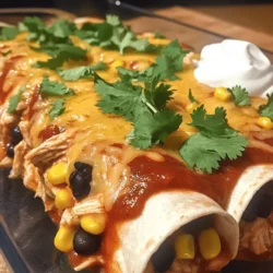 To make your Easy Chicken Enchiladas, you will need the following main ingredients: - 2 cups cooked chicken, shredded - 1 cup black beans, drained and rinsed - 1 cup corn kernels (frozen or fresh) - 1 cup enchilada sauce (store-bought or homemade) - 8 small flour tortillas - 1 cup shredded cheese (cheddar or a Mexican blend) - 1/2 teaspoon cumin - 1/2 teaspoon chili powder - 1/4 cup fresh cilantro, chopped (plus extra for garnish) - 1/2 cup sour cream (for serving) - Salt and pepper to taste These ingredients come together quickly. The chicken provides protein, while the beans and corn add fiber and sweetness. Each ingredient plays a role in making these enchiladas tasty and satisfying. You can enhance your enchiladas with a few optional garnishes: - Extra fresh cilantro - Sliced avocado - Chopped green onions - Jalapeño slices - Lime wedges These garnishes not only add flavor but also make your dish look pretty. A sprinkle of cilantro adds a fresh touch, while a squeeze of lime gives a zesty kick. Pair your enchiladas with some delicious side dishes: - A fresh green salad - Mexican rice - Refried beans - Corn on the cob These sides complement the enchiladas well. A salad adds crunch, while rice and beans round out your meal nicely. You can mix and match based on your taste! For the full method of preparing these enchiladas, check out the Full Recipe. To start, gather your ingredients. You need cooked chicken, black beans, corn, and enchilada sauce. In a large bowl, mix the shredded chicken, black beans, and corn together. Pour in half of the enchilada sauce. Sprinkle the cumin, chili powder, and chopped cilantro on top. Add salt and pepper to taste. Stir until everything is well combined. This filling is where the magic begins. Now, take a flour tortilla. Place about 1/4 cup of your filling in the center. Roll the tortilla tightly around the filling. Make sure the seam is down when you place it in a greased baking dish. Repeat this with the other tortillas until they are all filled. Once they are in the dish, pour the rest of the enchilada sauce over the top. This makes each enchilada juicy. Then, sprinkle the shredded cheese on top. It's time to bake! Slide the dish into your preheated oven at 350°F (175°C). Bake for 20 to 25 minutes. You want the cheese to melt and turn golden brown. When it's done, take it out and let it cool for a few minutes. This cooling time helps the flavors come alive. Serve your enchiladas warm, and don't forget the sour cream! For the full recipe, check out the details above. Rolling tortillas can be tricky. Start with warm tortillas; they bend better. Place filling in the center, leaving space at the edges. Fold the sides in first, then roll tightly from the bottom. This keeps the filling inside. Make sure the seam is on the bottom in the dish. This helps them stay closed while baking. To boost flavor, use spices like cumin and chili powder. They add warmth and depth. Mix them into the chicken and bean filling for even flavor. You can also add garlic or onion powder for extra taste. Fresh cilantro brightens the dish, so don’t skip it. These small additions make a big impact. Cheese makes enchiladas creamy and delicious. I recommend using cheddar or a Mexican blend. Both melt well and add great taste. For a richer flavor, try Monterey Jack or pepper jack cheese. Sprinkle the cheese generously on top before baking. This creates a lovely golden crust that everyone loves. {{image_4}} You can easily make vegetarian enchiladas. Swap the chicken for more beans or veggies. Try using 2 cups of spinach or 1 cup of mushrooms. You can also add bell peppers or zucchini for extra flavor. Make sure to keep the seasoning, like cumin and chili powder, for that great taste. This way, you still get a hearty meal without meat. If you love heat, make spicy chicken enchiladas. Add diced jalapeños or serrano peppers to the filling. You can also use spicy enchilada sauce instead of mild. For a fiery kick, mix in some hot sauce. This variation will please anyone who enjoys bold flavors in their meals. To make gluten-free enchiladas, use corn tortillas instead of flour. They hold up well and add a nice taste. Check your enchilada sauce to ensure it is gluten-free as well. This way, everyone can enjoy this tasty dish without worries. Feel free to explore these variations and make the recipe your own. For the full recipe, check out the details above! Store leftover enchiladas in an airtight container. Make sure they cool down first. Place a piece of wax paper between layers if stacking. This keeps the cheese from sticking. You can keep them in the fridge for up to three days. To reheat your enchiladas, preheat the oven to 350°F (175°C). Place the enchiladas in a baking dish. Cover with foil to keep them moist. Heat for about 15-20 minutes. You can also use the microwave. Just cover them with a damp paper towel. Heat for 1-2 minutes or until warm. To freeze enchiladas, wrap each one tightly in plastic wrap. Then place them in a freezer-safe bag or container. This keeps them fresh for up to three months. When ready to eat, thaw overnight in the fridge. Reheat as mentioned above for a tasty meal. Check out the Full Recipe for more tips on making these enchiladas! Yes, rotisserie chicken works great! It saves you time and adds flavor. Just shred the chicken and mix it into your filling. You can use any leftover chicken too. This makes the dish even easier. If you don’t have enchilada sauce, try salsa or tomato sauce. You can also make a quick sauce with canned tomatoes, spices, and broth. Blend them together for a smooth texture. This gives you a tasty base for your enchiladas. You can prepare the filling and roll the enchiladas a day in advance. Just store them in the fridge before baking. Cover them well to keep them fresh. When ready, pour sauce and cheese on top, then bake as usual. This makes dinner quick and easy! For more detailed steps, check out the Full Recipe. We’ve covered the key ingredients for easy chicken enchiladas, from main fillings to garnishes. I shared step-by-step instructions for prepping, assembling, and baking. We explored tips for perfect rolling and flavor enhancement. I also presented variations, storage info, and answers to your burning questions. You now have a solid foundation to create tasty enchiladas. Enjoy making and sharing this meal with others, knowing you can customize it to your taste.
