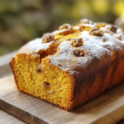 To make a tasty pumpkin spice bread, you need a few key items. Here’s what you will need: - 1 ½ cups all-purpose flour - 1 teaspoon baking powder - ½ teaspoon baking soda - 1 teaspoon ground cinnamon - ½ teaspoon ground nutmeg - ½ teaspoon ground ginger - ½ teaspoon salt - ½ cup granulated sugar - ½ cup brown sugar, packed - 1 cup canned pure pumpkin puree (ensure it is not pumpkin pie filling) - ½ cup vegetable oil - 2 large eggs - 1 teaspoon vanilla extract These ingredients create a warm and comforting loaf that you'll love. Spices bring life to pumpkin spice bread. Each spice adds unique flavor: - Cinnamon gives warmth. It's sweet and aromatic. - Nutmeg adds depth. Its earthy taste enhances the bread. - Ginger offers a kick. It brightens the overall flavor. Together, these spices create that classic pumpkin spice flavor we adore. You can make your bread extra special with a few add-ins. Here are some ideas: - Chopped walnuts or pecans: They add a nice crunch. - Raisins or cranberries: They bring sweetness and moisture. These add-ins let you customize each loaf to your taste. You can mix and match to find your favorite combo! For the full recipe, check out the entire section. Start by preheating your oven to 350°F (175°C). This step is crucial for even baking. Next, prepare a 9x5-inch loaf pan. You can grease it with butter or oil. Alternatively, line it with parchment paper. This makes it easier to take the bread out later. In a medium bowl, mix together the dry ingredients. Add 1 ½ cups of all-purpose flour, 1 teaspoon of baking powder, ½ teaspoon of baking soda, 1 teaspoon of ground cinnamon, ½ teaspoon of ground nutmeg, ½ teaspoon of ground ginger, and ½ teaspoon of salt. Whisk these until they blend well. In a large bowl, combine the wet ingredients. Pour in ½ cup of granulated sugar and ½ cup of packed brown sugar. Add 1 cup of canned pure pumpkin puree, ½ cup of vegetable oil, 2 large eggs, and 1 teaspoon of vanilla extract. Mix until smooth and creamy. Now, slowly add the dry mixture into the wet. Stir gently with a spatula or wooden spoon. Be careful not to overmix. This keeps your bread light and fluffy. If you want some crunch, fold in ½ cup of chopped walnuts or pecans. You can also add ½ cup of raisins or cranberries for extra sweetness. Pour the batter into your prepared loaf pan. Smooth the top to ensure even baking. Place the loaf pan in the oven. Bake for 60 to 70 minutes. To check if it's done, insert a toothpick into the center. It should come out clean. Once baked, take the bread out of the oven. Let it cool in the pan for about 10 minutes. This makes it easier to transfer to a wire rack for complete cooling. Enjoy your pumpkin spice bread! For the full recipe, refer back to the ingredient list. To get the best texture in your pumpkin spice bread, follow these tips: - Mix Carefully: Combine the dry and wet ingredients until just blended. Overmixing can make the bread tough. - Use Room Temperature Ingredients: Let your eggs and pumpkin puree sit out for a bit. This helps them mix better. - Check Your Oven Temperature: Use an oven thermometer to ensure your oven is accurate. An uneven oven can bake unevenly. Avoid these common mistakes to ensure success: - Wrong Pumpkin: Always use pure pumpkin puree, not pumpkin pie filling. The latter has added sugar and spices that change the flavor. - Skipping the Parchment: Lining your pan with parchment makes removal easy. Don’t skip this step! - Not Testing for Doneness: Use a toothpick to check if the bread is done. If it comes out clean, it's ready. Having the right tools makes baking easier: - Loaf Pan: A 9x5-inch loaf pan works best for this recipe. - Mixing Bowls: Use both large and medium bowls for mixing. - Whisk and Spatula: These tools will help you mix well without overdoing it. Following these tips will help you create a delicious pumpkin spice bread that stands out. For more details, check the Full Recipe. {{image_4}} You can easily make pumpkin spice bread gluten-free. Use gluten-free flour instead of all-purpose flour. There are many blends available. Make sure they include xanthan gum for better binding. This change keeps the texture light and fluffy. You get all the warm spices without the gluten. For a sweet twist, add chocolate chips or candies. Dark chocolate chips work well with pumpkin flavors. You can use milk chocolate for a sweeter touch. Mix in about half a cup for a fun surprise in each slice. This option is great for kids or a dessert treat. Try adding different nuts or fruits for extra flavor. Walnuts and pecans are classic choices. If you want a fruity kick, toss in dried cranberries or apples. Chopped nuts add crunch, while fruits add moisture. Experiment and find your favorite combo for a new taste each time. For the full recipe, check out the detailed steps above. To keep your pumpkin spice bread fresh, store it in an airtight container. This helps prevent it from drying out. You can also wrap it in plastic wrap or aluminum foil. Place it in a cool, dry spot, away from direct sunlight. If you plan to eat it within a few days, this method works well. Freezing is a great way to keep your pumpkin spice bread for longer. First, let the bread cool completely. Then, slice it into pieces for easy access. Wrap each slice tightly in plastic wrap. Place the wrapped slices in a freezer bag, removing as much air as possible. This method helps keep the bread fresh for up to three months. When you want to enjoy your pumpkin spice bread again, reheating is easy. For individual slices, use a toaster or microwave. Heat in the microwave for about 10-15 seconds. For the oven, preheat it to 350°F (175°C). Place the bread on a baking sheet and heat for about 10 minutes. This will make it warm and soft, just like fresh bread. Yes, you can make pumpkin spice bread without eggs. To replace each egg, use ¼ cup of unsweetened applesauce or ¼ cup of yogurt. These options help keep the bread moist and add a hint of sweetness. You can also use flaxseed meal mixed with water. For this, mix 1 tablespoon of flaxseed meal with 2.5 tablespoons of water, let it sit for 5 minutes, and it acts like an egg. Pumpkin spice bread stays fresh for about 3 to 5 days at room temperature. Keep it in an airtight container to maintain moisture. If you want it to last longer, store it in the fridge for up to a week. For longer storage, you can freeze it. Wrap it tightly in plastic wrap and then in foil. It can last up to 3 months in the freezer. If you don’t have pumpkin puree, use mashed bananas or applesauce as a substitute. Both will add moisture and sweetness. Another option is to use butternut squash puree. Make sure whatever you use is smooth and not too watery. This way, your pumpkin spice bread stays fluffy and delicious. For the full recipe, check out the Pumpkin Spice Delight Bread. Pumpkin spice bread is a tasty treat with many options. We explored essential ingredients and spices that boost flavor. Step-by-step instructions made the baking easy. Tips helped avoid pitfalls and get the right texture. We also discussed various delicious twists for your bread. Finally, you learned how to store and reheat it for the best taste. Baking is fun, so get creative with your pumpkin spice bread! Enjoy the warmth and flavor in every bite.
