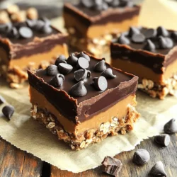 To make these no-bake peanut butter bars, you need some simple, tasty ingredients. Gather the following: - 1 cup rolled oats - 1 cup natural peanut butter (smooth or crunchy) - 1/2 cup honey or maple syrup - 1/2 cup chocolate chips (milk or dark) - 1/4 cup unsweetened cocoa powder - 1 teaspoon pure vanilla extract - A pinch of salt - Additional chocolate chips for garnish (optional) These ingredients blend well to create a rich, satisfying treat. The rolled oats give the bars a hearty texture, while the peanut butter adds creaminess. Honey or maple syrup serves as the sweetener, making each bite delightful. Cocoa powder enriches the chocolate flavor, and vanilla extract brightens the taste. A pinch of salt balances the sweetness, enhancing every bite. If you want, sprinkle on extra chocolate chips for a nice touch. You can find the full recipe for these delicious bars in the earlier section. Start by gathering your ingredients. You will need rolled oats, peanut butter, honey, cocoa powder, vanilla extract, and salt. In a large mixing bowl, combine all these ingredients. I like to use a spatula for this job. Mix until it becomes sticky and holds together well. Once mixed, gently fold in the chocolate chips. This adds a nice surprise in every bite. Ensure that they spread evenly throughout the mixture. You want a delightful taste in every bar. Next, prepare your pan. I recommend using an 8x8 inch pan for the right size. Line it with parchment paper, leaving some paper hanging over the edges. This makes it easier to lift the bars out later. Now, transfer the mixture into your lined pan. Use your hands or a spatula to press it down firmly. Aim for an even and compact layer. If you love chocolate, sprinkle some extra chocolate chips on top. Press them down lightly for a tasty finish. Now it's time to chill the bars. Place the pan in the refrigerator for at least 2 hours. This helps the bars firm up nicely. After chilling, remove the pan using the parchment overhang. Place it on a cutting board. Cut into 12 equal bars. To serve, you can place them on a nice platter. For a fun touch, pair them with fresh fruit or a drizzle of melted chocolate. Enjoy your delicious no-bake peanut butter bars! For the complete recipe, check out the Full Recipe. You can make these bars even if you do not have peanut butter. Here are some alternatives: - Almond butter - Sunflower seed butter - Cashew butter For sweetening, honey works great, but you can also use: - Maple syrup - Agave nectar - Coconut sugar These options let you customize the flavor to your liking. Do you want a different texture? You can adjust the consistency of your bars. Here’s how: - Add a bit more honey or nut butter for a softer bar. - Use extra oats for a firmer texture. Mix-ins can add great taste. Consider adding: - Chopped nuts like almonds or walnuts - Seeds such as chia or flaxseeds - Dried fruit like cranberries or raisins These options give your bars extra crunch and flavor. Serving your bars can be fun! Here are some creative ideas: - Cut the bars into fun shapes using cookie cutters. - Drizzle melted chocolate on top for a fancy look. - Serve on a colorful plate with fresh fruit. Pair your bars with drinks for a treat. Try these options: - A glass of cold milk - Hot coffee or tea - Smoothies for a healthy combo These tips will help make your no-bake peanut butter bars even more enjoyable. For the full recipe, check the recipe section. {{image_4}} You can spice up these bars with a few simple additions. Try adding a dash of cinnamon or nutmeg for a warm flavor. Just a pinch can elevate the taste. If you want a twist, incorporate other extracts like almond or coconut. These will give your bars a unique touch. You can mix and match according to your mood. Want to make these bars vegan? Swap honey with maple syrup, and you’re good to go! For a gluten-free option, use certified gluten-free oats. This way, everyone can enjoy them without worry. These small changes keep the taste while meeting your diet needs. Seasonal ingredients can add fun flavors to your bars. In fall, try adding pumpkin puree and a sprinkle of pumpkin spice. For winter, crushed peppermint can bring a festive touch. These variations keep things fresh and exciting throughout the year. You can have a new treat every season! To keep your no-bake peanut butter bars fresh, use airtight containers. Glass or plastic containers work well. Make sure they seal tightly to block air. You can layer parchment paper between bars to avoid sticking. This keeps them neat and easy to grab on the go. Store the bars in the fridge for the best flavor and texture. They’ll stay fresh longer there, especially if you plan to enjoy them over a few days. You can freeze these bars for later. To freeze, wrap each bar in plastic wrap first. Then place them in a freezer-safe bag or container. This keeps them from getting freezer burn. When you want to eat them, take out a bar and let it thaw in the fridge overnight. For a quick snack, you can leave it out at room temperature for about an hour. This helps keep the texture nice and creamy. In the fridge, these bars last about one week. If you freeze them, they can last up to three months. Just remember to check for any changes in color or smell. If they look or smell off, it’s best to toss them. Enjoy your no-bake peanut butter bars with peace of mind knowing they’re stored well! For the full recipe, check out the recipe section. These bars can last about a week in the fridge. For best storage, keep them in an airtight container. This keeps them fresh and tasty. If you freeze them, they can last for three months. Just wrap them well in plastic wrap before placing them in a freezer bag. Yes, you can skip the chocolate! Try adding dried fruit or nuts instead. You can also use more peanut butter for flavor. If you want some sweetness, add in some cinnamon or a splash of vanilla. This gives a nice twist to the bars. You can boost protein with a few simple additions. Try adding a scoop of protein powder to the mix. Chopped nuts like almonds or walnuts work well too. They add crunch and extra nutrients. You can even include seeds like chia or hemp for a nutritious punch. Absolutely! You can use maple syrup or agave nectar as a sweetener. These options keep the bars moist and tasty. If you want to try a sugar-free option, consider stevia or monk fruit. Just remember to adjust the amount, as they can be sweeter than honey. You learned how to make tasty no-bake peanut butter bars with simple steps. We covered ingredients, easy mixing, and chilling. Remember, you can switch flavors and make them fit your diet. These bars are fun to eat, share, and store. Try different spices or mixes to find your perfect combo. Enjoy creating your own version, and please share it with friends. With these tips, you can enjoy your bars longer and keep them fresh. Stay creative in your kitchen and enjoy every bite!