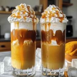 To make the perfect salted caramel iced coffee, you need a few key items: - 2 cups brewed coffee, cooled to room temperature - 1/2 cup milk (dairy or plant-based) - 1/4 cup caramel sauce, plus more for drizzling - 1/4 teaspoon sea salt, plus extra for garnish - Ice cubes - Whipped cream (optional) These ingredients create a rich, sweet coffee drink that is refreshing and satisfying. The coffee gives it a bold base, while the caramel adds sweetness. The sea salt balances the flavors, making each sip delightful. If you want to switch things up, try these alternatives: - Use almond, oat, or coconut milk instead of dairy milk for a lighter taste. - Swap out the caramel sauce for a sugar-free version if you want to cut calories. - Experiment with flavored syrups, like vanilla or hazelnut, for a unique twist. These alternatives can help you customize your drink to fit your taste or dietary needs. You can use either homemade or store-bought caramel sauce for this recipe. Homemade caramel sauce often tastes fresher and richer. You can control the sweetness and texture to your liking. Store-bought caramel is quick and convenient. It saves time and still tastes great. Look for high-quality brands that use real ingredients for the best flavor. No matter which option you choose, the caramel is essential to your iced coffee's charm. For the full recipe, check out the details above. To start, brew your coffee. I prefer using a drip coffee maker, but you can use any method. Let the coffee cool to room temperature. If you're in a hurry, place it in the fridge. This helps it chill faster. Aim for a strong brew. It will balance well with the creaminess of milk. Next, grab a mixing bowl or a jar. Add in the cooled coffee, milk, caramel sauce, and sea salt. Stir or shake it well. This step is key! You want the caramel to dissolve completely for a smooth taste. Taste it to see if you want more salt or caramel. Adjust as needed. Now, it's time to serve! Choose two tall glasses and fill them with ice cubes. The ice will keep your drink cold and refreshing. Pour the salted caramel coffee mixture over the ice. You can fill it to your liking. If you want to make it extra special, add whipped cream on top. Finish it off with a drizzle of caramel and a sprinkle of sea salt. Enjoy your salted caramel iced coffee delight! For the full recipe, check the section above. To get the right balance, use just the right amount of caramel. Too much can overwhelm. Start with 1/4 cup of caramel sauce, which gives a nice sweetness. Then, add 1/4 teaspoon of sea salt. This will help bring out the flavors. Taste the mix after stirring. You can always add more salt if you want a stronger flavor. Whipped cream can make your drink feel special. If you want to add it, use a generous dollop on top. Then, drizzle extra caramel sauce over the cream. This adds sweetness and looks nice. You might also sprinkle a tiny bit of sea salt on top. This will enhance the sweet and salty mix. Try adding chocolate shavings or a sprinkle of cocoa for extra flair. If mornings are rushed, brew your coffee the night before. Let it cool and store it in the fridge. This way, it’s ready to go when you are. You can also use instant coffee if you need to save time. Just mix it with hot water and let it cool. For the milk, keep a carton of your favorite dairy or plant-based milk on hand. This makes it quick to prepare your salted caramel iced coffee. For the full recipe, check out the details above! {{image_4}} You can change the flavor of your salted caramel iced coffee easily. Try adding mocha or vanilla. For mocha, mix in cocoa powder with the coffee. It gives a rich chocolate taste. For vanilla, simply add a splash of vanilla extract or syrup. This will make your drink sweeter and more fragrant. You can enjoy this drink no matter your diet. For a vegan version, use plant-based milk. Almond, oat, or soy milk work great. Choose a vegan caramel sauce to keep it dairy-free. If you want a low-calorie option, use unsweetened almond milk and a sugar-free caramel. You can still enjoy that salted caramel flavor without the extra calories. Want to make your iced coffee an adult treat? Add a splash of liqueur. Irish cream or coffee liqueur can enhance the flavor. Just mix in one ounce of liqueur with your other ingredients. It gives a warm, cozy twist to your drink. Perfect for a summer night or a special occasion! For the full recipe, you will find everything you need to make this delightful drink. If you have leftover salted caramel iced coffee, store it in the fridge. Pour it into an airtight container. This keeps it fresh and tasty for up to two days. Just remember to give it a good shake before you drink it again. To keep your ingredients fresh, store them properly. Keep brewed coffee in the fridge if you don't use it right away. For milk, seal it tightly and refrigerate. Always close your caramel sauce after use to prevent it from hardening. Sea salt can stay in a cool, dry place. When reheating your coffee, do it gently. Use a microwave or a stove on low heat. Avoid boiling it because that can change the flavor. If you want to enjoy your coffee warm, add a splash of fresh milk after reheating. This keeps the taste smooth and rich. For a full recipe, check out the detailed steps in the complete guide. The best coffee for iced coffee is brewed strong. I recommend using dark roast coffee. It holds up well when cold and mixed with cream and caramel. You can use fresh ground beans for the best taste. Cold brew coffee is also a great choice. It is smooth and less bitter, perfect for a sweet drink. Yes, you can make this drink without dairy. Just choose a plant-based milk. Almond milk, oat milk, or coconut milk are all great choices. They add unique flavors that blend well with the salted caramel. If you want a creamier texture, try using full-fat coconut milk. You won’t lose the rich taste! To adjust the sweetness, simply add or reduce the caramel sauce. Start with a small amount, then taste and add more if needed. You can also use simple syrup or flavored syrups for extra sweetness. If you want less sweet, cut back on the caramel. A pinch of sea salt can also balance the flavors nicely. For more ideas, check out the Full Recipe! This blog outlined how to make the perfect salted caramel iced coffee. We explored essential ingredients and offered tasty alternatives. You learned the best brewing practices and tips for mixing the coffee. We discussed how to achieve the right balance of sweet and salty, plus ideas for variations. In the end, whether you prefer homemade caramel or store-bought, this drink is simple and fun to make. Enjoy experimenting and creating your perfect iced coffee!