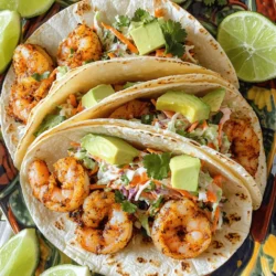 - Large shrimp: Use one pound of large shrimp. Make sure they are peeled and deveined. This makes them easier to cook and eat. Fresh shrimp is best, but frozen works too. Just thaw them before cooking. - Cajun seasoning: You can use store-bought Cajun seasoning for ease. If you prefer, make your own mix. Common spices include paprika, garlic powder, and cayenne pepper. Adjust the amount depending on how spicy you like your tacos. - Other essential ingredients: - 8 small corn tortillas: These are soft and perfect for holding the shrimp and toppings. - 1 cup slaw mix: A blend of cabbage and carrots adds crunch and flavor. - 1 avocado: Slice it thinly for a creamy texture that balances the spice. - Suggested toppings: Fresh cilantro adds a nice touch. A squeeze of lime gives a burst of flavor. You can also add chopped onions or diced tomatoes if you like. - Complementary side dishes: Serve your tacos with rice or beans. These sides are filling and keep the meal hearty. You can also add a simple salad for extra freshness. For the complete cooking steps, check the Full Recipe. To make tasty shrimp, start by marinating them. In a medium bowl, mix the shrimp with: - 2 tablespoons Cajun seasoning - 1 tablespoon olive oil - 1 teaspoon garlic powder - 1 teaspoon onion powder - 1/2 teaspoon smoked paprika - 1/4 teaspoon cayenne pepper (add more for heat) - Salt and black pepper to taste Toss the shrimp until they are covered in the spices. Let them sit for 15-20 minutes. This helps the flavors soak in. Next, heat a large skillet over medium-high heat. Add the marinated shrimp in a single layer. Cook for about 2-3 minutes on each side. The shrimp will turn pink and opaque when done. Remove from heat and set aside. Now, let’s warm the tortillas. Use a clean skillet on medium heat. Heat each corn tortilla for about 30 seconds on each side. They should be soft and pliable, not crispy. If you want to mix it up, try using flour tortillas or whole grain. Just follow the same warming steps. Time to put it all together! Take each warm tortilla and add a few pieces of cooked shrimp. Top with: - Slaw mix (cabbage and carrots) - Slices of fresh avocado - Chopped cilantro For extra flavor, squeeze fresh lime juice over each taco before serving. For the best look, serve the tacos on a bright platter. Add lime wedges on the side. A sprinkle of extra cilantro makes them pop. You can find the full recipe [here]. To make your Spicy Cajun Shrimp Tacos just right, adjust the spice level. If you like it mild, use less cayenne pepper. Start with a pinch, then taste. You can always add more. For those who love heat, feel free to add more cayenne or even fresh jalapeños. If you don’t have Cajun seasoning, you can mix spices at home. Use equal parts paprika, garlic powder, and onion powder. Add a little black pepper, thyme, and oregano. This blend gives you a great flavor base. Cooking shrimp can be tricky. To keep them juicy, don’t overcook them. Shrimp cook fast. When they turn pink and opaque, they are done. This usually takes only 2-3 minutes per side. For extra flavor, let the shrimp marinate. A 15-20 minute soak in spices helps. Always cook shrimp in a hot skillet. This gives them a nice sear and keeps them tender. If you follow these tips, your shrimp will be flavorful every time. You can find the full recipe to guide you through the process. {{image_4}} You can mix things up with different proteins in your tacos. Here are some fun ideas: - Fish: Try using white fish like tilapia or cod. Just season it like the shrimp and grill or pan-fry it. - Chicken: Grilled or shredded chicken works great too. Season it with the same Cajun spices for a kick. If you want to skip meat, there are tasty vegetarian options: - Roasted Veggies: Try bell peppers, zucchini, and corn. Roast them with a bit of oil and spices for added flavor. - Black Beans: These are hearty and packed with protein. Season them well to bring the taste alive. Homemade sauces can really elevate your tacos. Here are some great ideas: - Avocado Crema: Blend avocado, sour cream, lime juice, and salt for a creamy touch. - Spicy Mayo: Mix mayonnaise with sriracha for a spicy kick that pairs well with shrimp. Salsa can also enhance your taco experience. Consider these pairings: - Pico de Gallo: Fresh tomatoes, onions, cilantro, and lime make a zesty topping. - Mango Salsa: Sweet mango with onion and jalapeño adds a tropical twist. For a full guide on making Spicy Cajun Shrimp Tacos, check out the Full Recipe. To keep your leftover tacos fresh, first separate the shrimp from the tortillas. Store the shrimp in an airtight container in the fridge. It will stay good for up to two days. For the tortillas, wrap them in a clean towel or place them in a zip-top bag. This helps prevent them from drying out. - Best practices for shrimp storage: - Use an airtight container. - Keep in the fridge. - Consume within two days. - How to keep tortillas fresh: - Wrap in a towel. - Use a zip-top bag. - Store at room temperature if used within a few hours. When reheating, ensure the shrimp reaches a safe temperature. You can use a microwave or a skillet. Heat the shrimp gently. This keeps it juicy and flavorful. For the tortillas, warm them in a skillet for about 30 seconds on each side. This will bring back their softness. - Safe reheating methods for shrimp: - Microwave in short bursts. - Heat in a skillet over low heat. - Check that shrimp is hot throughout. - Reviving the tortillas for optimal taste: - Warm in a dry skillet. - Use medium heat for even warming. - Avoid overheating to keep them soft. You can use either store-bought or homemade Cajun seasoning. Store-bought options are easy and convenient. They come ready to use and have good flavor. Brands like Tony Chachere’s or Slap Ya Mama are popular choices. If you want to make your own, mix spices like paprika, garlic powder, onion powder, and cayenne. This lets you control the heat level. Making your own can add a unique touch to your tacos. Yes, you can prep these tacos ahead of time. Cook the shrimp and let them cool. Store them in an airtight container in the fridge. They stay fresh for about two days. Warm the shrimp in a skillet when you’re ready to eat. You can also prepare the slaw mix in advance. Just keep it covered until serving. This saves you time when you want a quick meal. These tacos pair well with various side dishes. Consider serving them with rice or black beans. These sides complement the shrimp's bold flavors. For drinks, try a light lager or a refreshing margarita. A cool drink balances the spice in the tacos. You can find the full recipe for these tacos in the earlier sections. Enjoy your cooking! In this post, I shared the key ingredients and steps for making Spicy Cajun Shrimp Tacos. We covered shrimp prep, seasoning options, and how to assemble the tacos perfectly. I also offered tips to adjust spice levels and suggested great toppings and sides. These tacos are not just tasty; they can also fit many diets. Experiment and make the recipe your own. Enjoy the fun of cooking and the flavors you create!