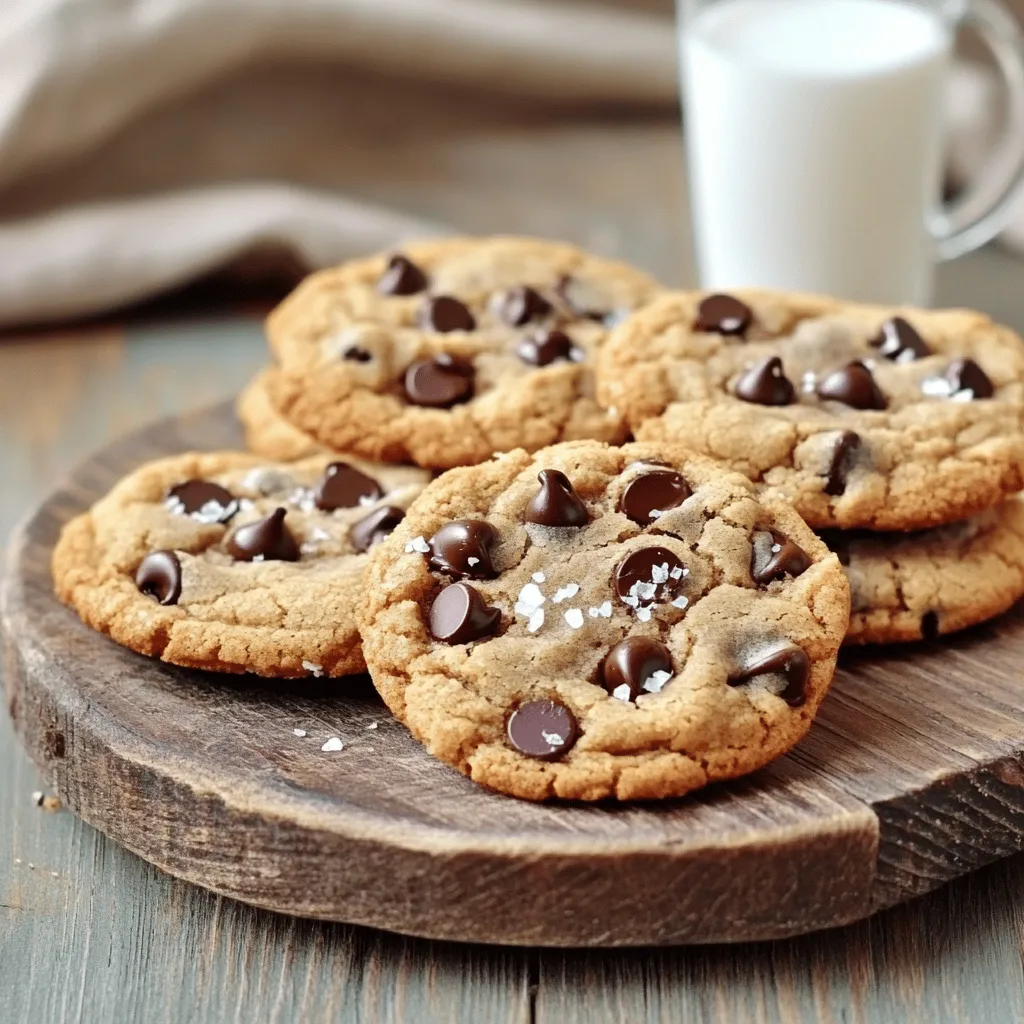 To make these cookies, you need some key ingredients. Here is what you will use: - 1 cup unsalted butter (2 sticks) - 1 cup tightly packed brown sugar - 1/2 cup granulated sugar - 2 large eggs - 1 teaspoon pure vanilla extract - 2 1/4 cups all-purpose flour - 1 teaspoon baking soda - 1/2 teaspoon sea salt - 1 cup semisweet chocolate chips These ingredients work together to create rich, chewy cookies. The brown butter adds a nutty flavor that makes them special. You can make these cookies even more delicious with some add-ins. Here are a few ideas: - 1/2 cup chopped walnuts - 1/2 cup chopped pecans - A pinch of sea salt on top Adding nuts gives a nice crunch and flavor. The sea salt on top balances the sweetness. Feel free to experiment with your favorite flavors! If you have dietary needs, you can swap some ingredients. Here are a few simple swaps: - Use coconut oil for butter if you want a dairy-free option. - Substitute almond flour for all-purpose flour for a gluten-free version. - Use maple syrup instead of sugar for a less sweet option. These swaps still let you enjoy chewy cookies with great taste! Don't hesitate to mix and match based on what you have at home. For the full recipe, check the main article. Start by melting 1 cup of unsalted butter in a medium saucepan over medium heat. Stir constantly to prevent burning. In about 5-7 minutes, the butter will turn a lovely golden brown color. You will also notice a nutty aroma. Once it reaches this point, take it off the heat. Let it cool for 5-10 minutes before using. This brown butter adds a rich flavor to your cookies. In a large mixing bowl, add the warm brown butter. Whisk in 1 cup of packed brown sugar and 1/2 cup of granulated sugar until smooth. Next, crack in 2 large eggs, adding them one at a time. Beat well after each addition. Pour in 1 teaspoon of pure vanilla extract and mix until combined. In a separate bowl, sift together 2 1/4 cups of all-purpose flour, 1 teaspoon of baking soda, and 1/2 teaspoon of sea salt. This ensures that your dry ingredients blend well. Gradually fold the dry mixture into the wet mixture using a spatula. Be careful not to overmix, as this keeps the cookies chewy. Now, it’s time to add in the fun stuff! Gently fold in 1 cup of semisweet chocolate chips. If you like nuts, add 1/2 cup of chopped walnuts or pecans. Once mixed, cover the bowl tightly with plastic wrap. Chill the dough for at least 30 minutes. This step is crucial for getting the best flavor and texture. While waiting, preheat your oven to 350°F (175°C). Line baking sheets with parchment paper. Use a cookie scoop or a tablespoon to drop dough balls onto the sheets, spacing them about 2 inches apart. Bake for 10-12 minutes, until the edges are golden. The centers may look slightly underbaked; that’s okay! They will firm up while cooling. Let the cookies cool on the baking sheet for about 5 minutes, then transfer them to a wire rack to cool completely. Enjoy these chewy delights warm for the best experience! For the full recipe, check out the details above. To get that perfect chewy texture, start by browning the butter. This adds a deep, nutty flavor. Make sure you chill the dough for at least 30 minutes. This step helps the cookies keep their shape and stay chewy. When mixing, avoid overmixing the dough. This keeps the cookies tender. Lastly, take them out when they are slightly underbaked. They will firm up as they cool. One common mistake is skipping the chilling step. If you bake the dough right away, the cookies can spread too much. Another error is using cold eggs. Always use room temperature eggs for better mixing. Don’t forget to measure your flour correctly. Too much flour can make your cookies dry. Lastly, avoid overbaking. Keep an eye on the edges for that golden brown color. For a lovely presentation, serve the cookies on a rustic wooden platter. You can sprinkle a little sea salt on top for a nice touch. This adds a sweet and salty contrast. Pairing them with cold milk makes them even more appealing. You can also stack them high for a fun display. For special occasions, consider using colorful napkins or plates to brighten the table. {{image_4}} You can change the flavor of these cookies by using dark chocolate instead of semisweet. Dark chocolate gives a rich taste that many love. You might also try adding milk chocolate for a sweeter bite. For a twist, consider mixing in some peanut butter chips or even white chocolate chunks. Each adds a unique vibe to the classic cookie. If you need a gluten-free version, swap out the all-purpose flour for a gluten-free blend. Many options work well, like almond flour or coconut flour. To make it vegan, replace the butter with coconut oil or vegan butter. Use flax eggs instead of regular eggs; mix one tablespoon of flaxseed meal with three tablespoons of water for each egg. These changes keep the cookies delicious while meeting your needs. You can make these cookies fit the seasons. In fall, add in some chopped apples and cinnamon for a warm flavor. During winter, stir in peppermint chips for a festive touch. In spring, consider adding shredded coconut or chopped dried fruit like cranberries or cherries. Each season brings new tastes to explore in your chewy cookies. For the full recipe, check out the instructions above. Enjoy experimenting with these variations! To keep your chewy brown butter chocolate chip cookies fresh, store them in an airtight container. This helps to lock in moisture. Place parchment paper between layers to prevent them from sticking together. Keep the container at room temperature, away from heat and light. This way, your cookies stay soft and delicious for longer. You can freeze both the dough and the baked cookies. For dough, scoop it into balls and place them on a baking sheet. Freeze until firm, then transfer them to a zip-top bag. They can stay frozen for up to three months. When ready to bake, just add a few extra minutes in the oven. For baked cookies, allow them to cool completely before freezing. Store them in an airtight container or freezer bag to avoid freezer burn. When stored properly, your chewy cookies can last about one week at room temperature. If you freeze them, they can remain good for about three months. Always check for any signs of spoilage before enjoying them. For ultimate flavor, eat them fresh, especially right after baking. For the full recipe, check out the details to make these delightful treats! The secret to chewy cookies is in the ingredients and the method. Brown butter adds a rich flavor and moisture. Brown sugar holds more moisture than white sugar, which helps keep the cookies soft. I also chill the dough before baking. This allows the flavors to meld and keeps the cookies from spreading too much. Yes, you can! Using white sugar will make the cookies crisper, while brown sugar yields chewiness. Mixing both gives a nice balance. You can even try coconut sugar for a unique taste. Just remember, the sugar type affects both texture and sweetness. To keep your cookies soft, store them in an airtight container. You can add a piece of bread to the container. The bread will keep the cookies moist. Avoid refrigerating them, as that can dry them out. For longer storage, freeze them in a sealed bag. If you want to bake them fresh, use the Full Recipe to guide you through the process. In this post, we explored how to make chewy brown butter chocolate chip cookies. We discussed essential ingredients, tips for the perfect texture, and baking instructions. Also, we looked at flavors, dietary swaps, and storage tips. Remember, having fun and being creative is key. Every bake is a chance to learn and enjoy. Keep experimenting with flavors and techniques. Each batch will bring you closer to cookie perfection. Happy baking!