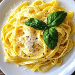- Pasta types: You can use 12 oz of fettuccine or linguine pasta. Both work well. They hold the sauce nicely and add a great texture. - Cream and dairy components: You need 1 cup of heavy cream. This gives the sauce a rich and creamy base. Add 1/2 cup of freshly grated Parmesan cheese for flavor and creaminess. - Seasonings and garnish: Use 1 large lemon, zested and juiced, to bring brightness to the dish. You will also need 2 tablespoons of extra-virgin olive oil to saut&eacute; garlic. Add 2 cloves of finely minced garlic for flavor. Season with sea salt and freshly cracked black pepper to taste. Finally, garnish with fresh basil or parsley leaves for a pop of color and taste. Each ingredient plays a key role in making this creamy lemon pasta fresh and flavorful. {{ingredient_image_2}} Start by boiling water in a large pot. Make sure to add salt for flavor. Bring the water to a rolling boil. Add 12 oz of fettuccine or linguine. Cook for about 8-10 minutes until the pasta is al dente. Before you drain, save 1 cup of the pasta water. This water will help later on. After saving the water, drain the pasta and set it aside. While the pasta cooks, let&rsquo;s make the sauce. In a large skillet, heat 2 tablespoons of extra-virgin olive oil over medium heat. Once the oil is hot, add 2 cloves of finely minced garlic. Saut&eacute; the garlic for about 1 minute until you smell its lovely aroma. Be careful not to let it brown or burn. This step is key for flavor. Now, reduce the heat to low. Slowly pour in 1 cup of heavy cream. Stir gently to mix it well. Next, add the zest and juice from 1 large lemon. Stir until the mixture is creamy and well combined. The lemon adds brightness to the sauce. Next, it&rsquo;s time to add the cheese. Gradually sprinkle in &frac12; cup of freshly grated Parmesan while stirring. Keep stirring until the cheese melts and the sauce is smooth. If the sauce seems too thick, add some of the reserved pasta water. Add a few tablespoons at a time until you reach your desired consistency. Now, season the sauce with sea salt and freshly cracked black pepper to taste. Taste it and adjust if needed. Finally, add the drained pasta to your skillet. Toss the pasta in the creamy lemon sauce until it is well coated. If necessary, add more reserved pasta water for a seamless mix. Your creamy lemon pasta is almost ready to serve! To make a creamy lemon sauce, start with the right heat. Always keep the heat low when adding cream. This helps to prevent curdling. Stir gently as you mix in the lemon zest and juice. This step adds a bright flavor. Taste your sauce as you cook. This will help you adjust the flavors. If it tastes too tart, add more cheese. A pinch of salt can also help balance the flavors. Use the reserved pasta water if the sauce is too thick. Just add a little at a time until it&rsquo;s just right. Serving your creamy lemon pasta in shallow bowls makes it look fancy. This helps show off the lovely sauce and pasta. Sprinkle extra Parmesan on top for a nice touch. A twist of lemon zest adds color and brightness. Garnish with fresh basil or parsley leaves for added flavor. You can also add a lemon wedge on the side. This gives your dish a fresh pop and makes it look even better. One common mistake is overcooking the pasta. Always cook it to al dente. This keeps the pasta firm and helps it hold the sauce well. Be careful not to burn the garlic. It should be light and fragrant. If it turns brown, it will taste bitter. Lastly, avoid letting your cream sauce boil. This can cause it to separate and lose its smooth texture. Pro Tips Fresh Ingredients Matter: Use fresh lemons for the best taste; the zest and juice from fresh lemons will enhance the flavor of the sauce significantly. Timing is Key: Make sure to combine the pasta with the sauce while both are hot to ensure a creamy and cohesive texture. Customize Your Cheese: Experiment with different types of cheese, like pecorino or a blend of cheeses, for a unique flavor profile in your sauce. Herb Alternatives: Try substituting basil or parsley with other herbs like dill or chives for a different twist on the dish. {{image_4}} Dairy-free options: If you want a dairy-free meal, use coconut cream or cashew cream. These options keep the dish creamy and add unique flavor. Gluten-free pasta choices: For a gluten-free version, choose rice or quinoa pasta. They cook well and pair nicely with the creamy lemon sauce. Zesty ingredients: To add more zest, try fresh herbs such as basil, dill, or parsley. You can also sprinkle in red pepper flakes for a nice kick. Protein options: You can add chicken, shrimp, or vegetables for protein. Grilled chicken adds a nice texture, while shrimp brings a sweet taste. For veggies, consider asparagus or spinach for color and nutrition. To store creamy lemon pasta, first let it cool. Then, place it in an airtight container. Keep it in the fridge for up to three days. This helps maintain the creaminess and flavor. When you want to reheat, the microwave is a great option. Place the pasta in a microwave-safe dish. Add a splash of water to keep it moist. Cover it with a lid or plastic wrap. Heat in short bursts, stirring in between. This helps to warm it evenly. You can freeze creamy lemon pasta if you need to save it for later. First, let it cool completely. Then, put it in a freezer-safe container. Make sure it is airtight to prevent freezer burn. It can last for up to three months in the freezer. When you're ready to eat, thaw it in the fridge overnight. If you&rsquo;re in a hurry, you can use the microwave. Once thawed, reheat it in a skillet over low heat. Add a little heavy cream or reserved pasta water to bring back the creaminess. Stir often until it&rsquo;s heated through. Enjoy your pasta like it was freshly made! To thicken your sauce, you can use a few simple techniques. First, add more cheese. Grated Parmesan helps create a thicker texture. Second, let the sauce simmer longer. This reduces the liquid content and enhances the flavor. Lastly, you can mix in a bit of cornstarch with cold water. Stir this mixture into the sauce to thicken it quickly. You can use bottled lemon juice, but fresh is better. Fresh lemons give a bright, natural flavor. They also offer zest, which adds depth and aroma. Bottled juice may lack this fresh taste. If you use bottled, choose one without added sugars or preservatives for the best results. Creamy lemon pasta goes well with many sides. Here are some great options: - Salads: A simple arugula salad with lemon vinaigrette adds freshness. - Bread: Garlic bread or crusty baguette complements the dish nicely. - Veggies: Roasted asparagus or steamed broccoli can add color and nutrition. This blog post covered how to make creamy lemon pasta. We discussed key ingredients like pasta types and dairy. You learned the steps for cooking pasta and preparing the sauce. Tips helped you achieve the right creaminess and avoid common mistakes. We explored variations for dietary needs and flavor additions. Finally, we shared storage info for leftovers and reheating. Making this dish can be simple and satisfying. Enjoy your cooking journey and share your pasta results!