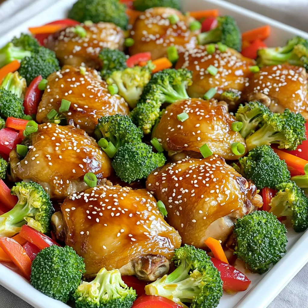 Sheet Pan Teriyaki Chicken & Veggies Easy Dinner
