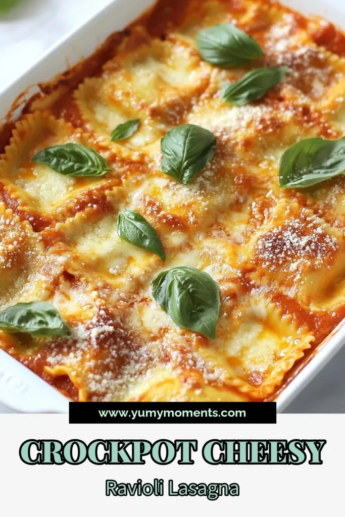 Savor the flavors of Italian comfort food with this easy ravioli lasagna recipe made in your crockpot! This creamy ricotta ravioli lasagna combines layers of cheesy goodness and marinara sauce for a satisfyingly delicious meal. Perfect for busy nights, this slow cooker cheese ravioli dish is ready to serve in just a few hours. Try this crockpot ravioli lasagna today! #RavioliLasagna #CrockpotRecipes #ItalianFood #EasyMeals