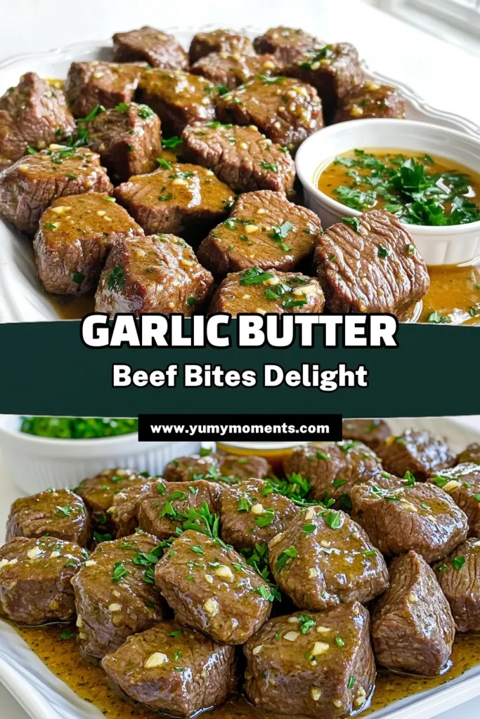 Indulge in mouthwatering Crockpot Garlic Butter Beef Bites that will tantalize your taste buds! With just a few simple ingredients, including tender beef sirloin and flavorful garlic butter, this easy recipe is perfect for any occasion. Cooked to perfection in your slow cooker, these savory bites are ideal for gatherings or a cozy family dinner. Click through to explore the full recipe and impress your guests! #CrockpotRecipes #BeefBites #SlowCooking #EasyDinner