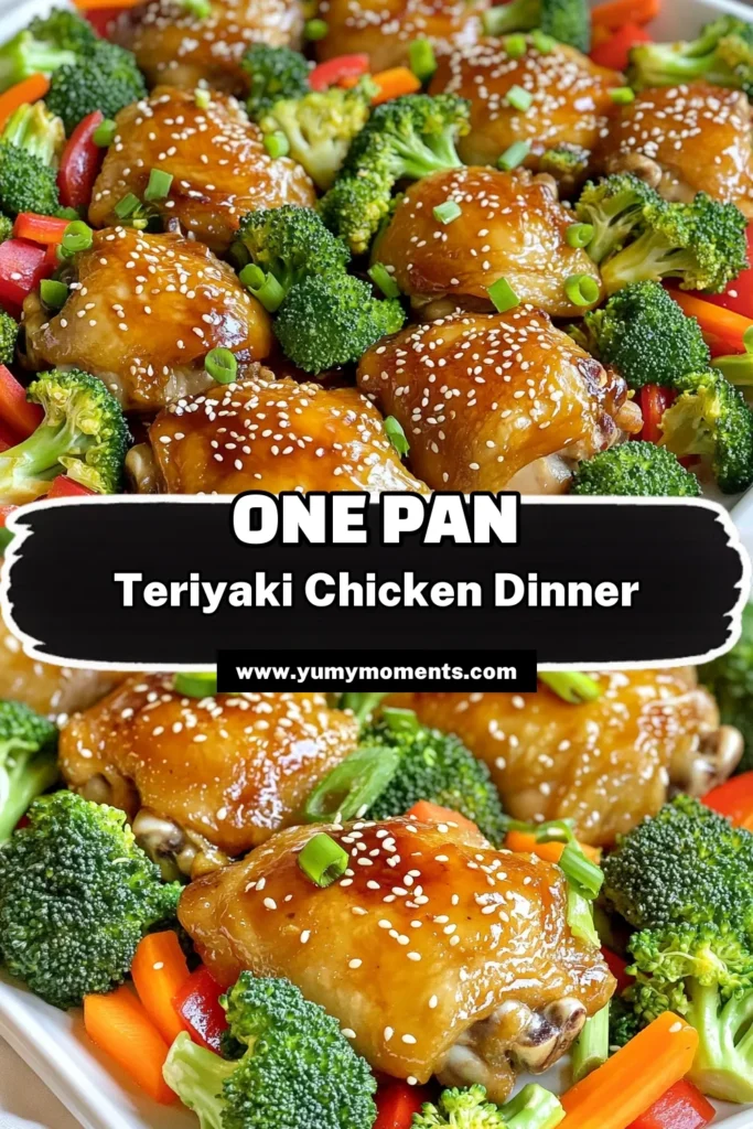 Savor the deliciousness of Sheet Pan Teriyaki Chicken & Veggies with this simple recipe! In just one hour, create a mouthwatering meal bursting with flavor and nutrition. Juicy chicken thighs are marinated in a homemade teriyaki sauce and paired with vibrant vegetables for a colorful and wholesome dish. Ready to spice up your dinner? Click to discover this easy recipe and impress your family tonight! #TeriyakiChicken #SheetPanMeals #QuickRecipes #HealthyEating