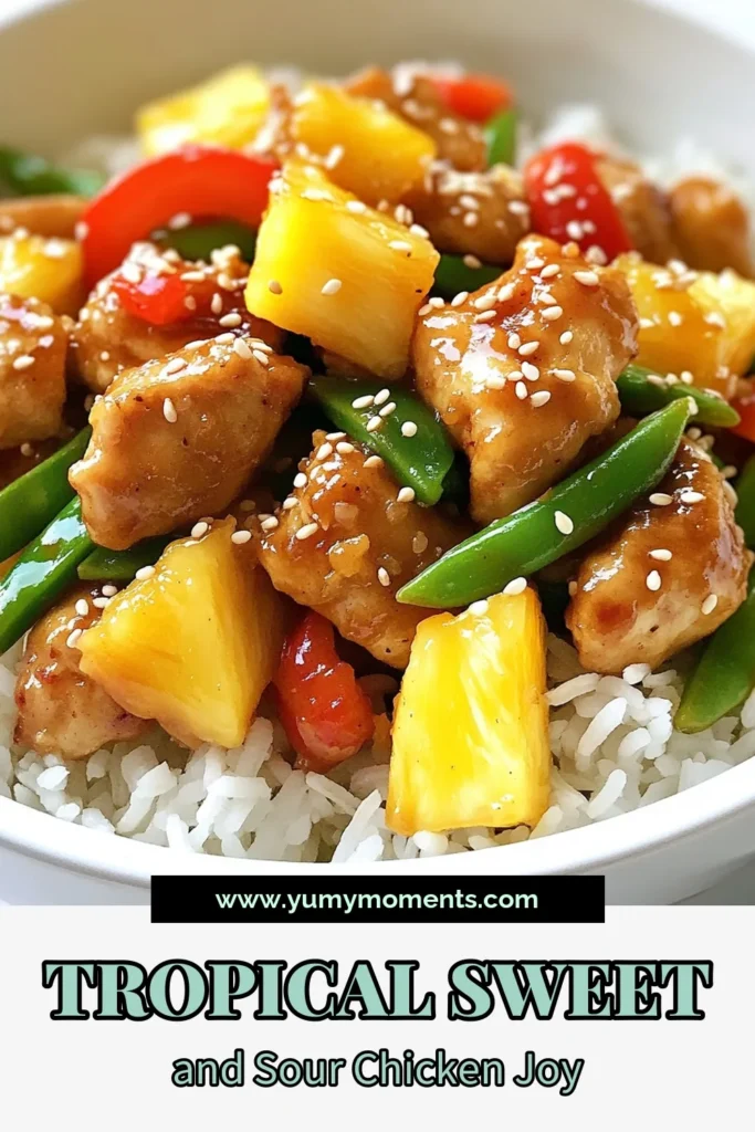 Discover this easy sweet and sour chicken recipe that brings vibrant flavors to your dinner table! This tangy tropical chicken is a delightful pineapple chicken recipe perfect for quick dinner recipes. In just 30 minutes, you'll whip up a delicious easy chicken stir fry that the whole family will love. Try it tonight and enjoy a colorful meal bursting with freshness. Save this recipe for your next kitchen adventure! #SweetAndSourChicken #PineappleChicken #EasyDinner #QuickRecipes