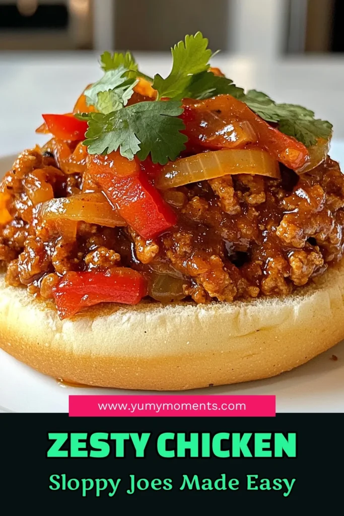 Savor the deliciousness of Zesty Ground Chicken Sloppy Joes, a healthy sloppy joe recipe that’s perfect for weeknight dinners! Packed with flavor and easy to make, these ground chicken recipes will be a hit with the whole family. In just 30 minutes, whip up this family-friendly meal that even picky eaters will love. Don't miss out on this easy dinner recipe! Save it now for your next meal! #GroundChicken #SloppyJoes #HealthyRecipes #FamilyMeals