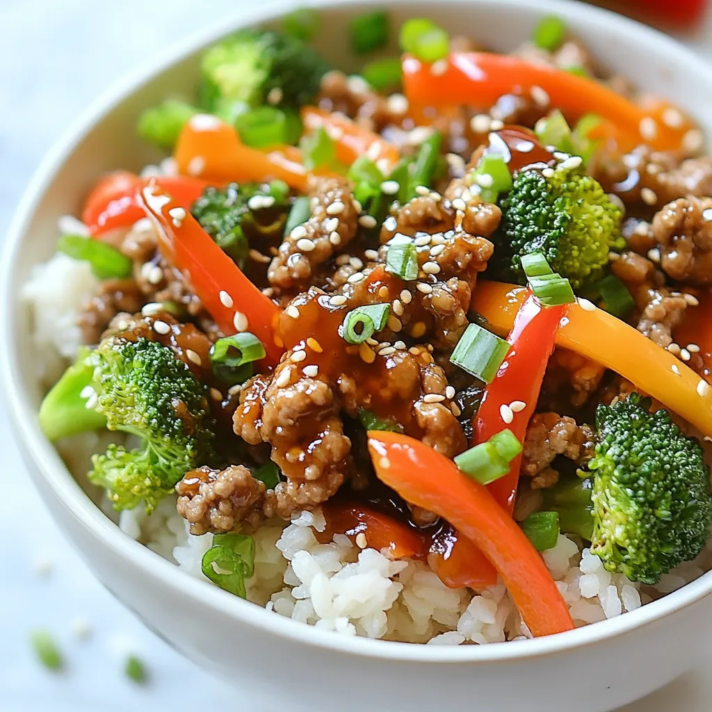 Teriyaki Ground Turkey Bowl Flavorful and Nutritious Meal