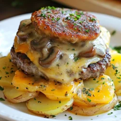 - 1 pound ground beef - 1 can (10.5 oz) cream of mushroom soup - 1 cup frozen mixed vegetables The main ingredients set the stage for this dish. Ground beef gives a hearty base, while the cream of mushroom soup adds creaminess. Frozen mixed vegetables bring color and nutrition, making each bite balanced. - 1 teaspoon garlic powder - 1 teaspoon Worcestershire sauce - 1/2 cup breadcrumbs Seasoning is key for flavor. Garlic powder offers a warm taste. Worcestershire sauce adds depth and richness. Breadcrumbs bind the mixture, ensuring the patties hold their shape as they cook. - 1 cup shredded cheddar cheese - Fresh chopped parsley - Side salad suggestions Toppings can elevate your dish. Shredded cheddar cheese melts beautifully on top, adding a rich finish. Fresh parsley gives a pop of color and freshness. Pair with a simple side salad for crunch and balance. {{ingredient_image_2}} - Preheat the oven to 350&deg;F (175&deg;C). - Gather and measure all ingredients for easy access. - In a large bowl, mix ground beef with breadcrumbs, onion, and green bell pepper. - Add the egg, garlic powder, Worcestershire sauce, salt, and pepper. - Blend until well combined. This step is key for flavor. - Shape the mixture into four patties, about 1 inch thick. Set aside. - Heat a large skillet over medium heat. - Add the patties and brown each side for about 3-4 minutes. - Once browned, transfer the patties to a 9x13 inch baking dish. - In the same skillet, pour in the cream of mushroom soup and beef broth. - Stir well and let it simmer. This helps the flavors mix. - Pour the creamy mixture over the patties in the baking dish. - Sprinkle the frozen mixed vegetables evenly on top. - Layer the thinly sliced potatoes over this mix. Overlap them for a nice look. - Finish by sprinkling shredded cheddar cheese on top for a cheesy crust. - Cover the dish tightly with aluminum foil. Bake for 45 minutes. - Remove the foil and bake for another 15-20 minutes. Look for tender potatoes and bubbly cheese. - Let the dish cool for a few minutes before serving. This helps the flavors set. To make the best hamburger patties, start with good seasoning. Use salt and pepper to bring out the flavors. You can also add garlic powder for a nice kick. Mix your ground beef gently with breadcrumbs and chopped veggies. This helps keep the texture nice. Avoid overmixing the beef, as it can make the patties tough. Shape the patties to about one inch thick for even cooking. When cooking, pay attention to your oven type. If you use a convection oven, reduce the cooking time by about 10 minutes. If your oven runs hot, check the patties sooner. Use a meat thermometer for best results. The internal temperature should reach 160&deg;F for safety. Before serving, add a pop of color by garnishing with fresh chopped parsley. This makes the dish look bright and inviting. Serve the bake warm from the oven. Pair it with crusty bread or a crisp salad for a full meal. This makes it even more comforting and enjoyable. Pro Tips Use Fresh Ingredients: For the best flavor, try to use fresh vegetables and high-quality ground beef. Fresh ingredients enhance the overall taste of the dish. Make Ahead: This recipe can be prepared the night before. Assemble the dish, cover it tightly, and refrigerate. Just bake it the next day for a quick and hearty meal. Customize Your Veggies: Feel free to swap in your favorite vegetables. Broccoli, green beans, or even diced tomatoes can be delicious alternatives to the mixed vegetables. Perfect Potato Layer: For a crispy potato topping, consider parboiling the potato slices for a few minutes before layering them. This gives them a head start on cooking and ensures they are tender and golden. {{image_4}} You can easily change the meat in this dish. Ground turkey or chicken works well. These options keep it light while still tasty. Just remember, they may cook faster, so watch them closely. If you want to swap the cream of mushroom soup, you have choices. You can use cream of chicken or even cream of celery soup. These alternatives give a new flavor twist. They also keep the dish creamy and delicious. Need a gluten-free meal? No problem! Use gluten-free breadcrumbs instead of regular ones. This small swap keeps the dish safe for those with gluten issues. For a vegetarian version, skip the meat. You can use plant-based ground meat and a vegetable broth. This option is hearty, filling, and still very comforting. Want to add more flavor? Try mixing in spices or herbs. A dash of paprika or thyme can give extra depth. Fresh herbs like parsley or chives can brighten the dish too. Cheese lovers can switch up the cheese as well. While cheddar is classic, consider mozzarella or pepper jack. Each choice adds a unique taste and texture to your bake. To store leftovers, let the dish cool. Divide it into smaller portions for easy access. Use airtight containers to keep the meal fresh. It's best to use glass or plastic containers. These keep moisture in and prevent spills. Make sure to seal them tightly. For freezing, start by letting the dish cool completely. Cut it into serving sizes. Wrap each piece tightly in plastic wrap. Then, place wrapped portions in a freezer-safe bag. This keeps them from freezer burn. To reheat from frozen, bake at 350&deg;F for 30-40 minutes. Check to make sure it is hot all the way through. In the fridge, Amish Hamburger Steak Bake lasts about 3-4 days. If you freeze it, it will keep well for 2-3 months. Look for signs of spoilage. If you see odd colors or smells, it is best to throw it out. Always trust your senses; they guide you well! Yes, you can make this dish ahead of time. To prep, mix the beef, veggies, and seasonings. Shape the patties and place them in the baking dish. You can cover and chill it in the fridge for up to 24 hours. When ready to bake, pour the soup mixture over the patties. Bake as instructed. This helps save time on busy nights. Amish Hamburger Steak Bake pairs well with several sides. Here are some ideas: - Crusty bread for dipping. - A crisp garden salad with vinaigrette. - Steamed green beans or broccoli for color. - Mashed potatoes for added creaminess. These sides complement the hearty flavors of the bake. If you like heat, there are easy ways to spice it up. Try these tips: - Add a teaspoon of red pepper flakes to the beef mix. - Use hot sauce in the creamy soup mixture. - Swap out the bell pepper for jalape&ntilde;os. - Sprinkle cayenne pepper or chili powder into the mix. These changes will give your dish a nice kick! Amish Hamburger Steak Bake combines simple ingredients for a satisfying meal. We explored main components like ground beef and creamy soup, along with various seasonings. You learned how to prep, cook, and present this dish with tasty sides. I shared tips for perfecting your patties and suggested fun variations. Remember, you can easily store or freeze leftovers. Embrace your creativity with this recipe for a warm, family-friendly meal. Enjoy making it your own with variations and garnishes!