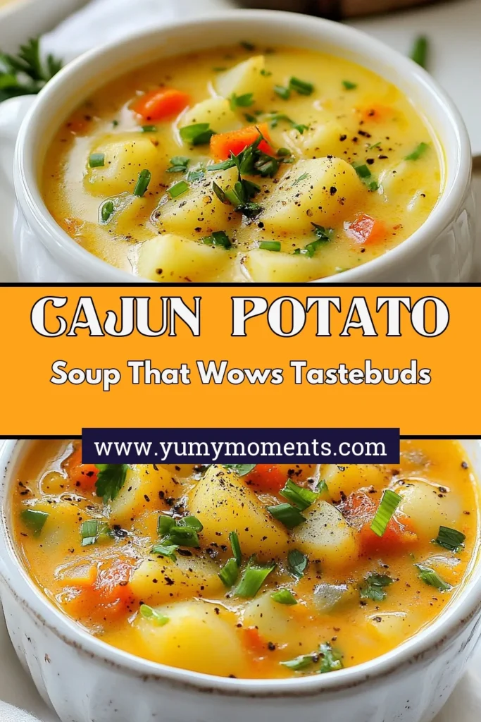 Savor the flavors of this Cajun potato soup, a zesty potato soup recipe that&rsquo;s perfect for any occasion! This creamy Cajun soup combines tender russet potatoes with a rich vegetable broth, making it a delightful spicy potato soup recipe. Ready in just 40 minutes, it&rsquo;s a comforting bowl of goodness you can't miss. Save this vegetable broth potato soup for your cozy nights! #CajunPotatoSoup #SpicyPotatoSoup #CreamyCajunSoup #ZestySoupRecipe