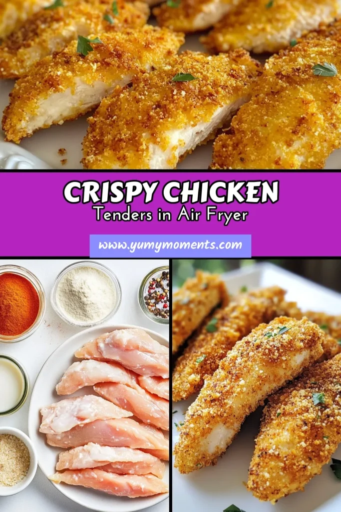 Discover the perfect Crispy Air Fryer Chicken Tenders with this easy Air Fryer Chicken Recipe! Using buttermilk for tenderness and panko for that satisfying crunch, these Healthy Chicken Tenders are a family favorite. In just 45 minutes, you can enjoy delicious Buttermilk Chicken Tenders that are golden brown and juicy. Don't miss out&mdash;pin this recipe for your next dinner! #AirFryerRecipes #HealthyEating #ChickenTenders #YummyFood