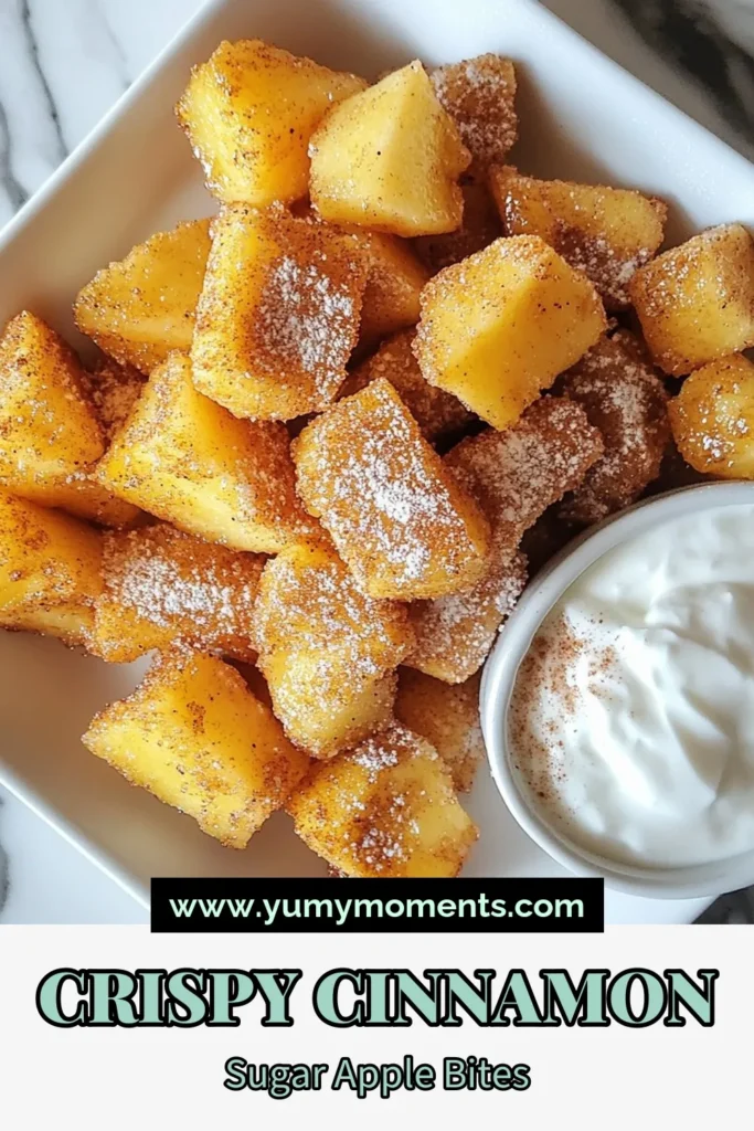 Indulge in these delightful Cinnamon Sugar Apple Bites made in the air fryer! This easy cinnamon apple recipe transforms fresh apples into a crispy air fryer apple dessert perfect for healthy apple snacks. Packed with flavor and a crunchy texture, these bites are sure to please everyone. Try this crispy apple bites recipe today for a sweet treat that’s guilt-free! Save to create your own delicious version! #AirFryerRecipe #HealthyDesserts #CinnamonSugar #AppleSnacks