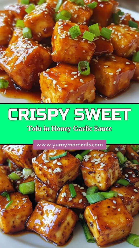 Discover the ultimate tofu recipe with this Crispy Honey Garlic Tofu dish! Perfect for a quick dinner, this easy tofu stir-fry features crispy cubes tossed in a sticky honey garlic sauce. Garnished with sesame tofu and green onions, it&rsquo;s a delectable vegan honey garlic dish everyone will love. Try this flavorful meal tonight and impress your family and friends! Save this recipe for your next cooking adventure! #CrispyHoneyGarlicTofu #VeganRecipe #TofuStirFry #EasyDinnerIdeas