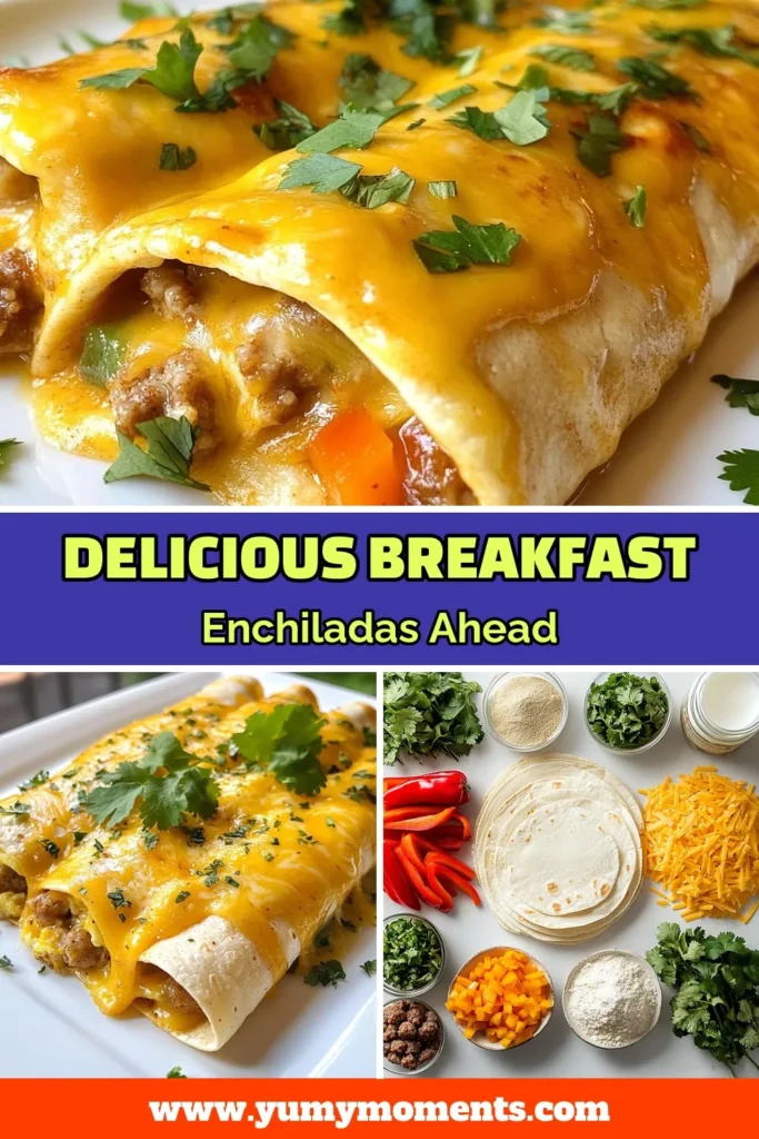 Start your day with these delicious breakfast enchiladas smothered in savory sausage gravy! This cheesy enchiladas recipe combines scrambled eggs, bell peppers, and crumbled sausage, making it a perfect Mexican breakfast casserole. Easy to prepare and bursting with flavor, it's sure to delight your family. Ready to try this mouthwatering breakfast recipe? Save this now and bring a new favorite to your breakfast table! #BreakfastEnchiladas #SausageGravy #MexicanBreakfastCasserole #CheesyEnchiladas