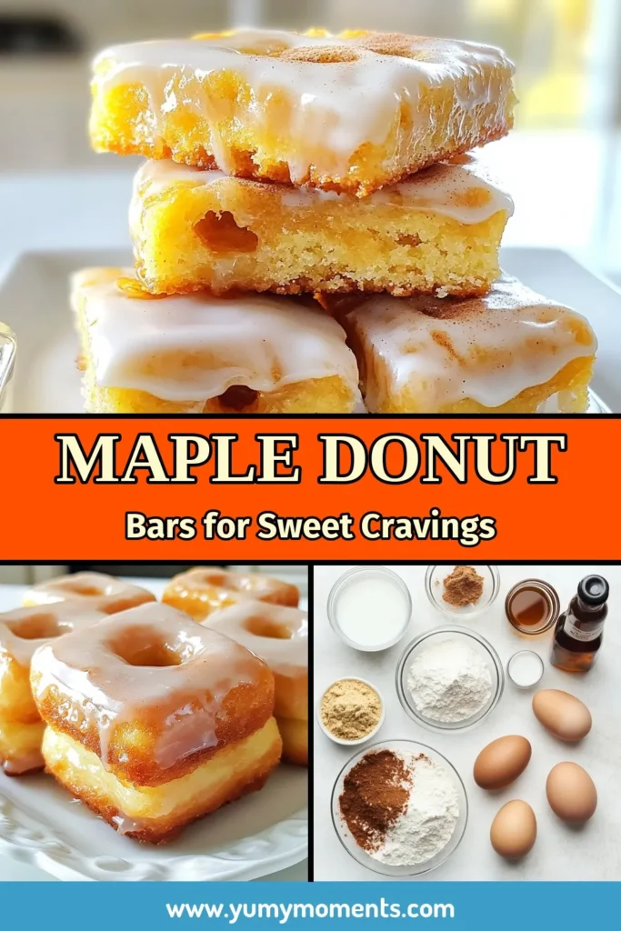 Indulge in these irresistible maple donut bars with our easy maple bars recipe! Perfect for breakfast or dessert, these homemade maple bars are simple to make and baked to perfection. Drizzled with a sweet maple glaze, they are sure to be a hit. Gather your ingredients and elevate your baking game today with this delightful baked maple donut bars recipe. Save it for your next treat! #MapleDonutBars #HomemadeTreats #BakedGoodies #SweetRecipes