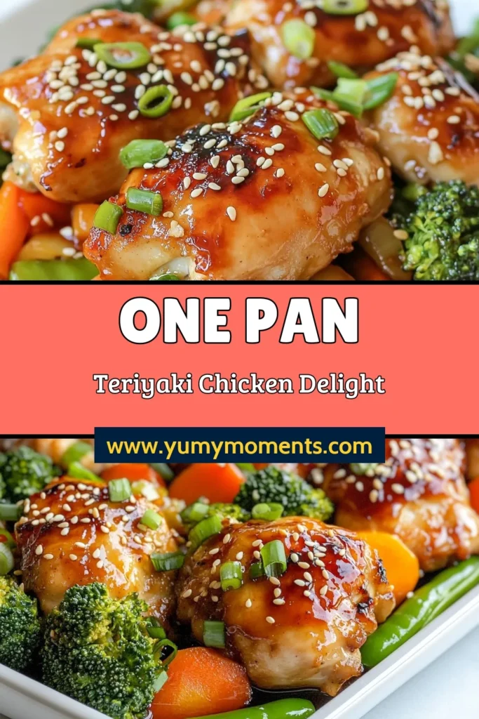 Looking for a quick weeknight dinner? Try this easy teriyaki chicken recipe that delivers savory chicken and vegetables in just one pan! This Sheet Pan Teriyaki Chicken features juicy chicken thighs paired with fresh broccoli, bell peppers, sugar snap peas, and carrots, all coated in a delicious homemade teriyaki sauce. Perfect for busy families, this one pan teriyaki meal will make dinner a breeze. Save this recipe for your next meal! #SheetPanDinner #TeriyakiChicken #QuickDinner #OnePanMeals