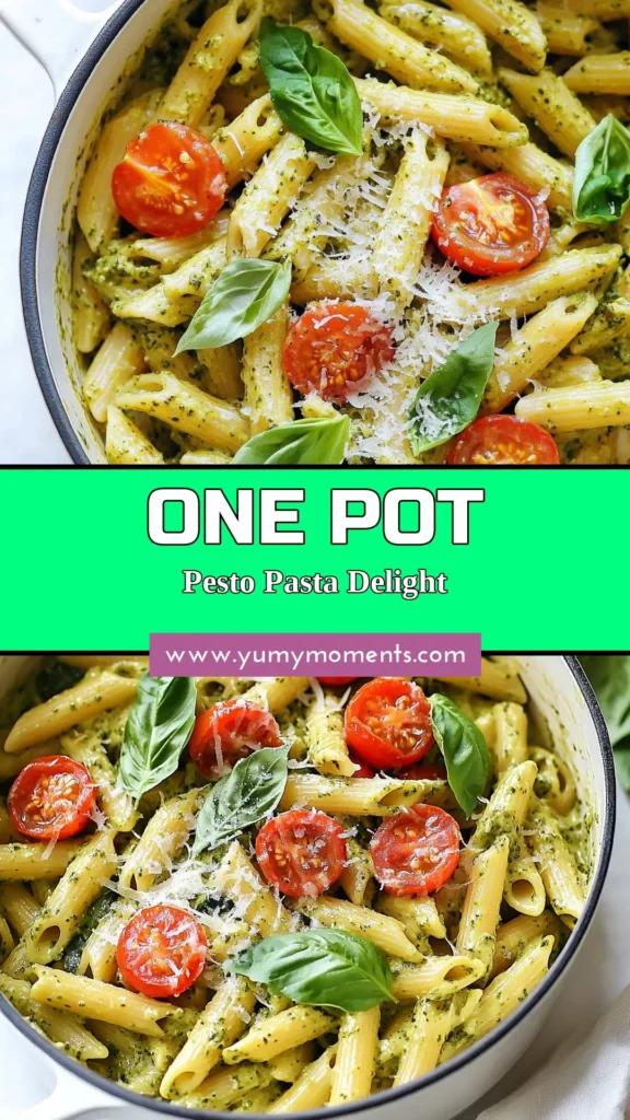 Discover the deliciousness of One-Pot Creamy Pesto Pasta with this Easy Pesto Pasta Recipe. Perfect for a Quick Vegetarian Pasta Dish, this Creamy Basil Pasta is a delightful one-pot dinner that takes just 25 minutes. With rich flavors from basil pesto, heavy cream, and fresh veggies, it's a meal the whole family will love. Save this recipe for an easy weeknight dinner! #OnePotPasta #CreamyPasta #PastaRecipe #VegetarianDinner