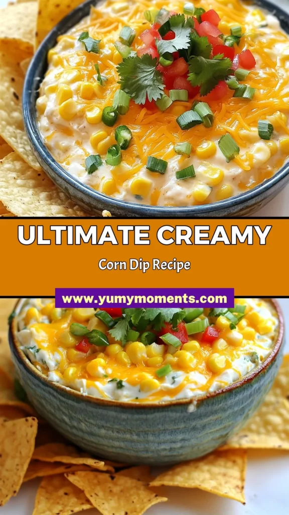 Looking for the perfect crowd-pleaser? Try this Creamy Corn Fiesta Dip! This easy corn dip recipe features a cheesy corn dip that's perfect for any occasion. Packed with fresh veggies and zesty flavors, it's a must-have for your party dip recipes. Serve it with tortilla chips for a fantastic Tex-Mex dip for parties. Don't miss out—save this recipe and wow your guests! #CornDip #PartyFood #TexMex #EasyRecipes