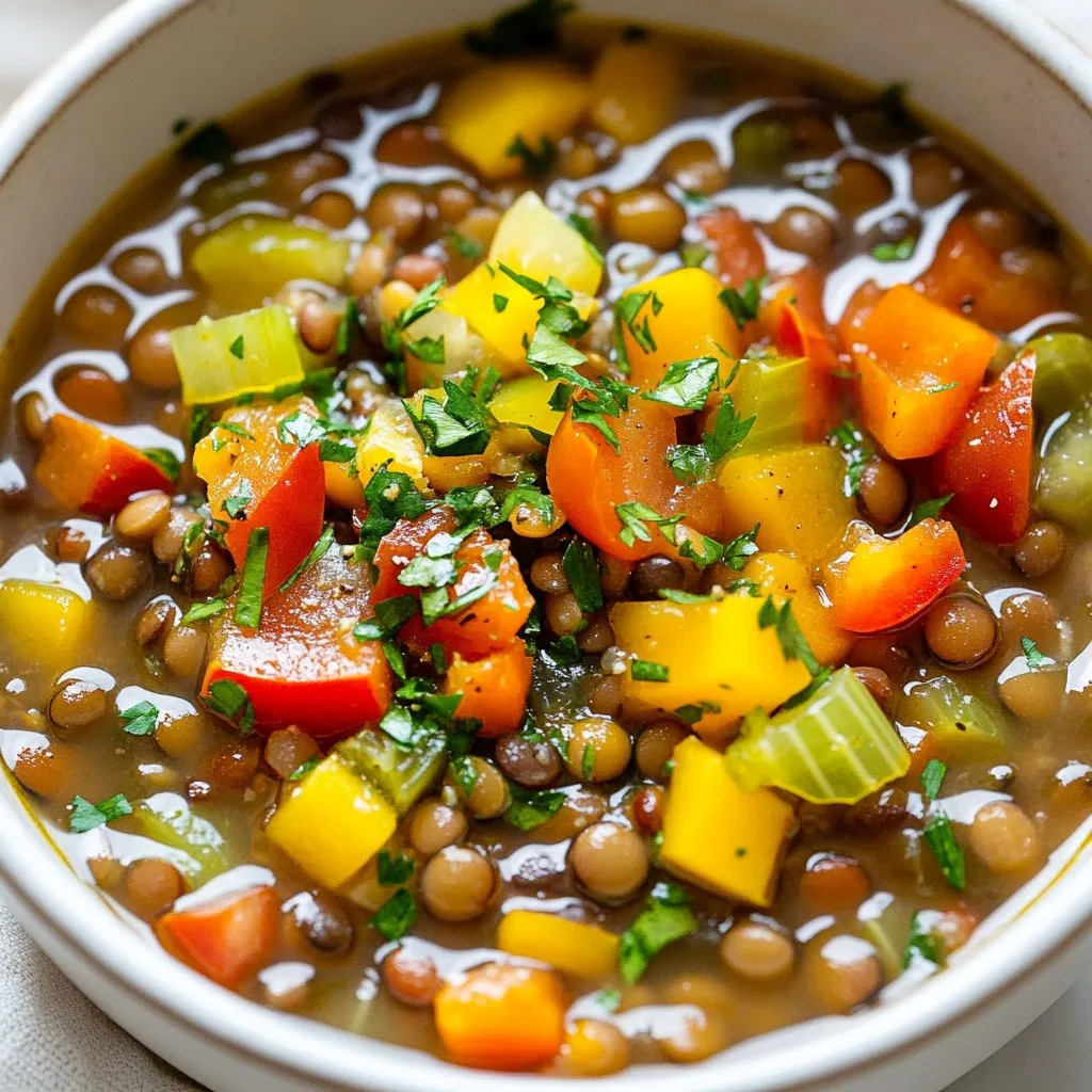 Vegan Mediterranean Lentil Soup Hearty and Healthy Dish