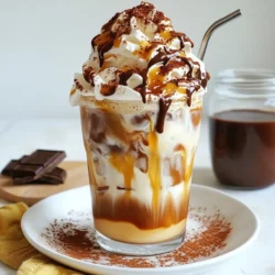 To make a tasty Baileys iced coffee, you need the following main ingredients: - 2 cups strong brewed coffee, thoroughly cooled - 1 cup milk (your choice: whole, almond, or oat) - 1/4 cup flavored coffee creamer (vanilla or hazelnut works well) - 2 tablespoons chocolate syrup - 2 tablespoons caramel sauce - A generous handful of ice cubes - Whipped cream, for topping - Cocoa powder or chocolate shavings, for garnish These ingredients come together to create a creamy, rich drink that is perfect for any coffee lover. You can customize your iced coffee with these optional ingredients: - A splash of vanilla extract for extra flavor - A sprinkle of cinnamon for a warm spice note - Flavored syrups like hazelnut or toffee nut - Nutmeg or peppermint for a seasonal twist Feel free to mix and match these options to find your favorite flavor! For the best taste, I recommend these brands: - Coffee: Peet&rsquo;s Coffee or Starbucks for strong flavors - Milk: Silk for almond milk or Oatly for oat milk - Creamer: Coffee Mate or International Delight for flavored creamers - Syrups: Hershey&rsquo;s for chocolate syrup and Smucker&rsquo;s for caramel sauce Using quality brands can elevate your iced coffee experience. Enjoy the rich flavors that come from these trusted names! {{ingredient_image_2}} Start by brewing 2 cups of strong coffee. Use a French press or drip coffee maker. Let the coffee cool completely. For better flavor, brew it the night before. This way, it gets nice and cold in the fridge. In a large glass or bowl, mix the cooled coffee with 1 cup of milk. You can pick whole, almond, or oat milk. Add 1/4 cup of flavored coffee creamer, like vanilla or hazelnut. Stir it well with a whisk or spoon until it&rsquo;s all blended. Next, add 2 tablespoons of chocolate syrup and 2 tablespoons of caramel sauce. Stir again to make it smooth and sweet. Grab a nice iced coffee glass and fill it with ice cubes. Pour the creamy coffee mix over the ice. Take your time to make it look pretty. Top it off with a big dollop of whipped cream. Drizzle extra chocolate and caramel sauce on top. For a fancy touch, sprinkle cocoa powder or chocolate shavings over it. Serve with a straw and enjoy every sip! To make the best iced coffee, start with strong coffee. Use two cups of your favorite coffee blend. Brew it hot, then let it cool. You can brew it the night before. This step helps develop rich flavors. If you want, try a French press or a drip coffee maker. Both work great. Make sure to taste it before chilling. If it&rsquo;s too strong, add a bit more milk later. Spices can boost flavor in your iced coffee. Try adding a pinch of cinnamon or nutmeg. They give a warm twist to your drink. You can also add a drop of vanilla extract for extra depth. If you like a little heat, a dash of cayenne can surprise your taste buds. Be sure to mix well so the spices blend in completely. Presentation matters with this iced coffee. Use clear glasses to show off those beautiful layers. Fill the glass with ice, then pour the coffee mixture slowly. This keeps the layers distinct. Finish with a generous dollop of whipped cream. Drizzle chocolate and caramel on top for an extra treat. A sprinkle of cocoa powder or chocolate shavings adds a gourmet touch. Serve with a colorful straw for fun! Pro Tips Chill Your Coffee: To achieve a refreshing iced coffee, brew your coffee a day in advance and refrigerate it overnight. This enhances the flavor and allows for a perfectly cold beverage. Layering Technique: When pouring the creamy coffee mixture over ice, do it slowly to create beautiful layers. This not only looks stunning but also ensures a gradual blend of flavors as you sip. Customize Your Sweetness: Feel free to adjust the amount of chocolate syrup and caramel sauce based on your personal taste. You can also experiment with different flavored creamers for unique twists. Presentation Matters: Use clear glasses to show off the layers and textures of your iced coffee. Garnishing with edible gold dust or striking straws can elevate its aesthetic appeal for special occasions. {{image_4}} You can make your Starbucks-style Baileys iced coffee without dairy. This option works well for lactose-free diets. Instead of regular milk, pick almond or oat milk. Both choices add a nice flavor. They also keep the drink creamy. You can also use coconut milk for a tropical twist. Just remember to choose unsweetened varieties to control the sweetness. Get creative with your iced coffee! You can add different flavors to change it up. Try adding a splash of hazelnut syrup for a nutty kick. Vanilla extract can enhance the coffee&rsquo;s sweetness. Want something bold? Add a dash of cinnamon for warmth. For a fun twist, mix in a bit of peppermint extract. These small changes can make your drink feel new and exciting. Make a fun iced coffee mocktail for a special treat. Start with the base coffee recipe. Then, add fruit juices like orange or pineapple for a fruity flavor. You can also mix in fizzy water for a lively twist. Garnish with fresh mint leaves or fruit slices for a beautiful look. These mocktails are perfect for summer parties or brunches with friends. Enjoy your refreshing drink, and let your creativity run wild! If you have leftover iced coffee, store it in the fridge. Use a clean, airtight container. This keeps your drink fresh and tasty for up to two days. When you&rsquo;re ready to drink it, just give it a stir. If it tastes a bit flat, add more ice and a splash of milk. To keep your ingredients fresh, follow these tips: - Coffee: Store coffee beans or grounds in a cool, dark place. Use an airtight container to prevent moisture. - Milk: Keep milk in the coldest part of your fridge. Always check the date before using. - Creamer: Refrigerate flavored coffee creamers and use them within a week after opening. - Syrups: Store chocolate and caramel syrups in a cool place. They last a long time, but check for the best-by date. If you want to reuse cold coffee, you can heat it up. Pour it into a microwave-safe cup and warm it for about 30 seconds. Stir and check the temperature. You can also make coffee ice cubes. Freeze leftover coffee in ice trays. Use these cubes in future drinks to keep them cold without watering them down. Yes, you can use decaf coffee. It tastes great and keeps the coffee flavor. Brew it strong to ensure your iced coffee remains flavorful. Just follow the same steps for cooling and mixing the ingredients. This way, you get all the deliciousness without the caffeine buzz. There are many tasty milk options for iced coffee. Almond milk adds a nutty flavor. Oat milk gives a creamy texture. Soy milk works well and is also rich. Each choice gives a unique taste, so pick what you like best. You can also mix different types for fun flavors. To reduce sweetness, use less chocolate syrup and caramel sauce. Try using unsweetened coffee creamer instead of flavored ones. You can also add more milk to balance the flavors without adding sugar. Taste as you mix to find your perfect level of sweetness. In this post, we explored the key ingredients for Baileys iced coffee. We discussed brewing steps, flavor tricks, and fun variations. You learned how to store leftovers and answered common questions. You can now make a delicious iced coffee that fits your taste. Whether you're enjoying a classic or a twist, share your creation with others. Now, go ahead and impress your friends with your new skills!