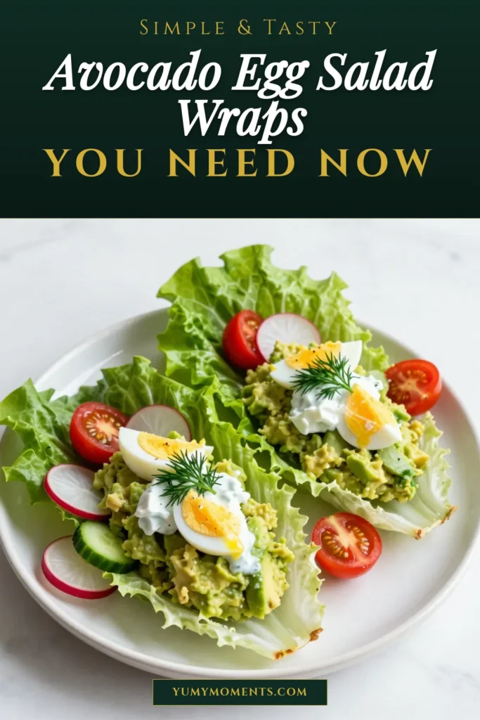 Discover the perfect blend of flavor and health with these Avocado Egg Salad Wraps! This easy avocado salad recipe combines creamy Greek yogurt and fresh herbs for a delightful low-carb avocado salad. These healthy lettuce wraps are not only scrumptious but also make for a nutritious meal option. Click to find out how to make this quick and satisfying recipe today! #HealthyEats #LowCarbRecipes #AvocadoEggSalad #EasyRecipes