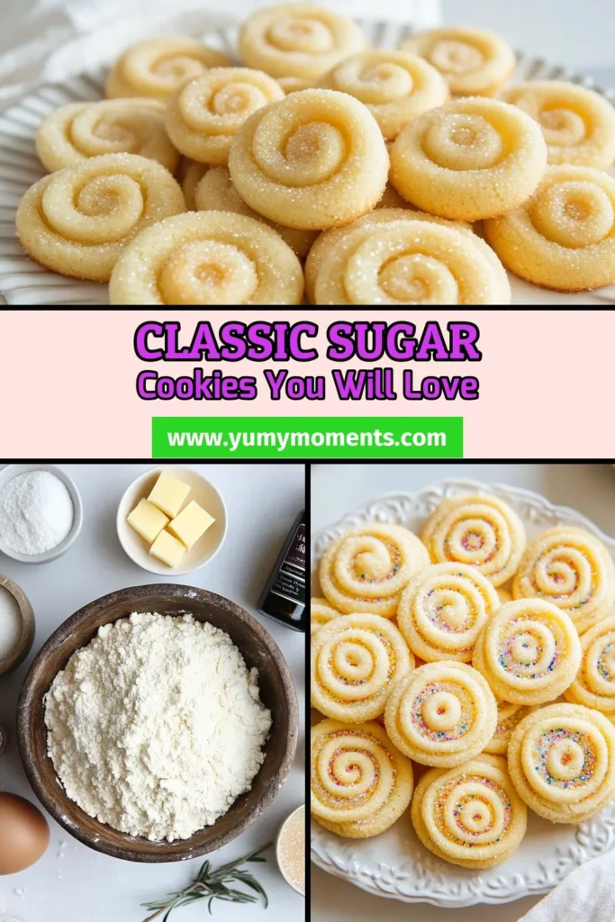 Indulge in this delightful sugar cookies recipe featuring classic rolled sugar cookies that are perfect for any occasion! These easy sugar cookies can be cut into fun shapes and decorated with colorful sanding sugar or festive sprinkles. Enjoy baking these decorated sugar cookies with family and friends! Save this rolled sugar cookies recipe for your next baking adventure! #SugarCookies #Baking #CookieDecorating #HomemadeCookies