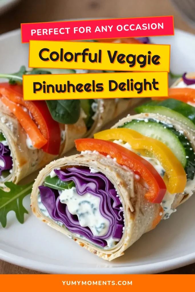 Discover the vibrant world of Rainbow Veggie Pinwheels! These healthy tortilla snacks are a fantastic way to enjoy colorful vegetable wraps, making them the perfect easy appetizer recipe for any occasion. Cream cheese pinwheels packed with fresh veggies like carrots, bell peppers, cucumbers, and purple cabbage will wow your guests. Try this quick and simple recipe today and elevate your snacking game! Save and share! #HealthySnacks #PartyFood #VegetableWraps #AppetizerIdeas
