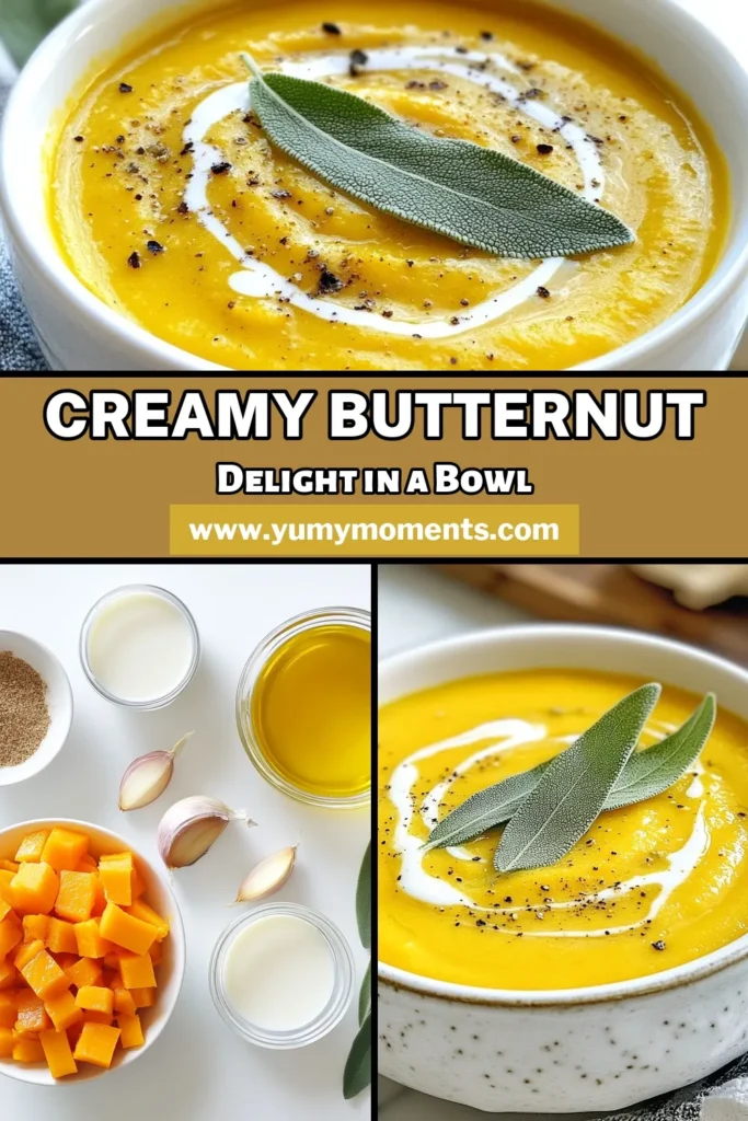Warm up your fall with this delicious Roasted Butternut Squash Soup! This velvety soup recipe combines crispy roasted butternut squash, aromatic spices, and creamy coconut milk, making it a perfect vegan butternut squash soup. Enjoy this healthy fall soup recipe with a drizzle of coconut milk for added richness. Don&rsquo;t miss out on this comforting dish&mdash;save the recipe now! #ButternutSquash #VeganSoup #FallRecipes #HealthyEating