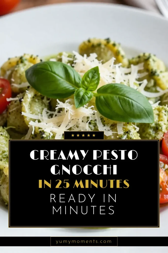 Indulge in this creamy pesto gnocchi, a delightful and easy gnocchi recipe that promises to satisfy your cravings. Pairing homemade pesto pasta with tender potato gnocchi, this dish brings comforting gnocchi meals to your kitchen in just 25 minutes. Perfect for busy nights, try this recipe for a taste of delicious Italian pesto dishes that your family will love. Save this recipe for your next dinner night! #PestoGnocchi #ItalianCuisine #EasyRecipes #ComfortFood