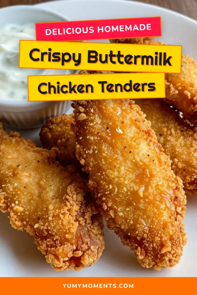 Craving crispy buttermilk fried chicken tenders? Discover this easy fried chicken tenders recipe that will impress everyone at your table. Marinated in a flavorful buttermilk chicken marinade, these homemade chicken tenders are coated in a delicious fried chicken tender coating. Perfect for lunch or dinner, they&rsquo;re golden brown and full of flavor! Save this crispy buttermilk fried chicken tenders recipe for your next meal! #ChickenTenders #FriedChicken #DeliciousRecipes #HomemadeDinner