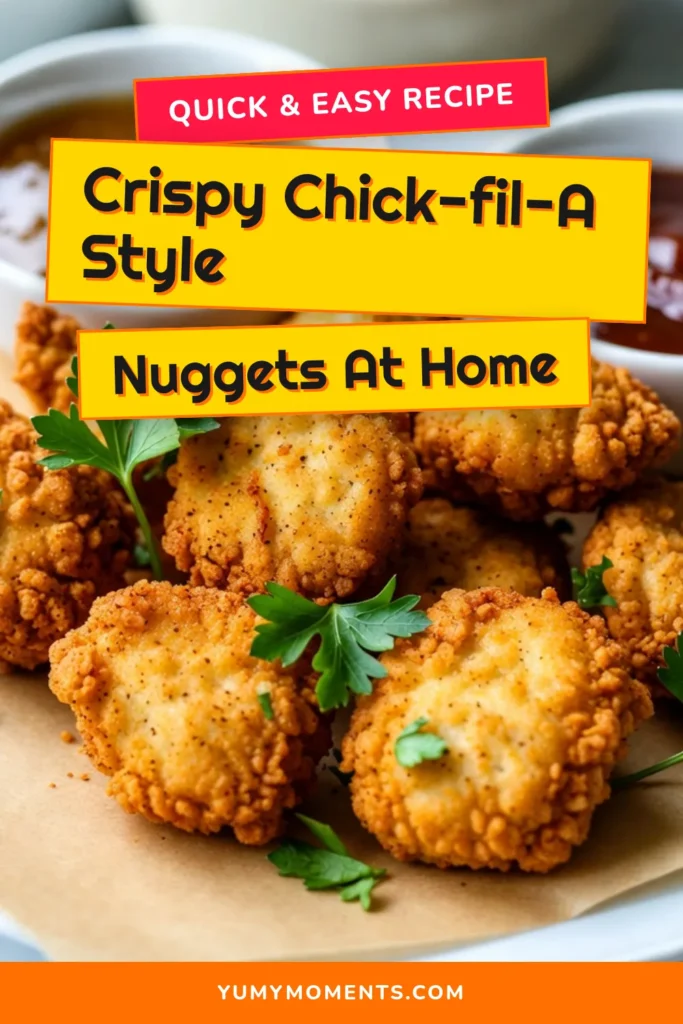 Craving crispy Chick-fil-A style nuggets? Try this homemade chicken nuggets recipe that delivers deliciously tender and flavorful buttermilk chicken nuggets. Perfectly seasoned and fried to golden perfection, these fried chicken nuggets can be your new favorite dish. Elevate your meals with this quick Chick-fil-A copycat recipe that's sure to impress! Save this recipe for your next family gathering! #ChickenNuggets #ChickFilACopycat #FriedChicken #ButtermilkNuggets