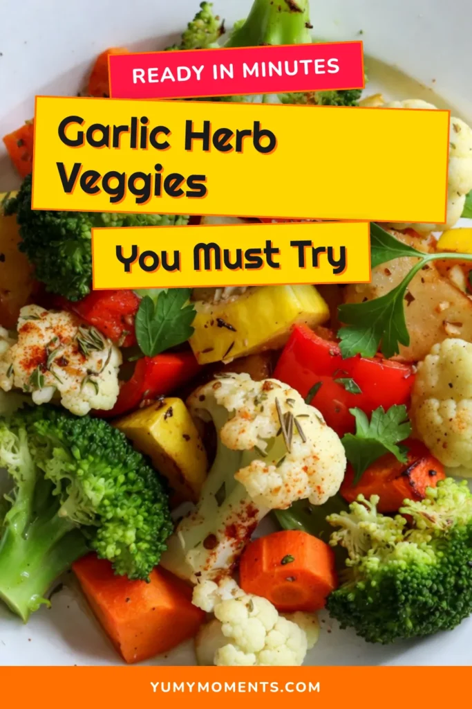 Discover the deliciousness of garlic herb roasted vegetables with this easy roasted vegetable recipe. Perfect as a healthy vegetable side dish, these oven roasted vegetables are bursting with flavor from garlic and herb seasoning. Made with vibrant veggies like broccoli, cauliflower, and bell peppers, they are a colorful addition to any meal. Save this recipe for a nutritious and tasty complement to your favorite dishes! #RoastedVegetables #HealthyRecipes #VeggieLovers #OvenRoasted
