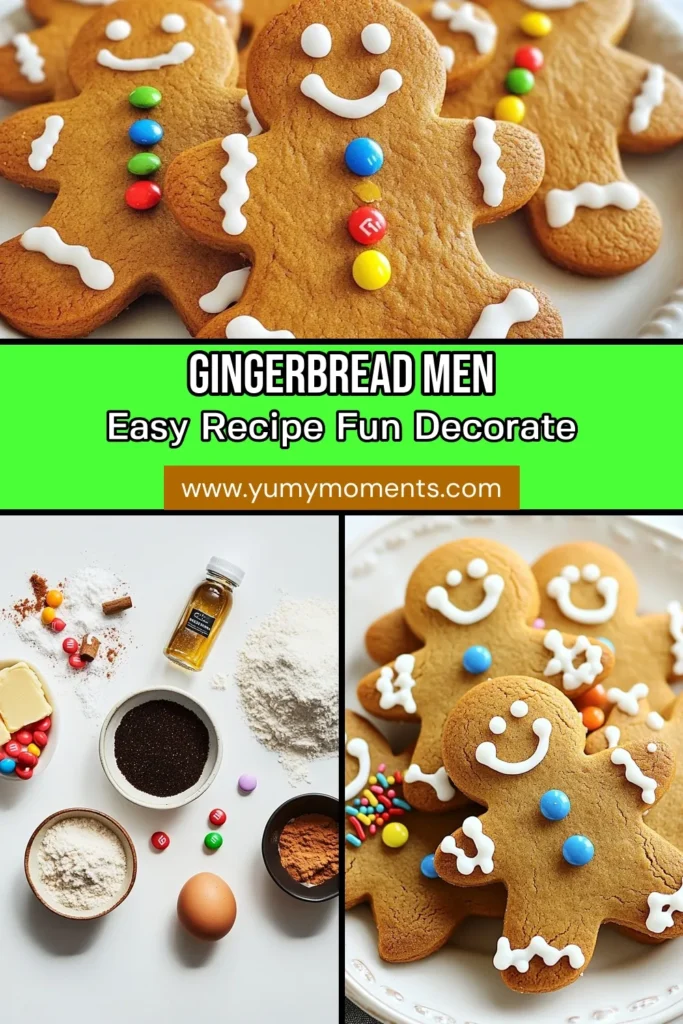 Get ready to share the joy of holiday baking with this classic gingerbread men recipe! These delightful classic gingerbread cookies are perfect for festive cookie ideas and can be beautifully decorated with royal icing. Ideal for family fun, this recipe is a memorable addition to your holiday baking recipes. Click to discover how to make these charming treats and elevate your festive celebrations! #GingerbreadMen #HolidayBaking #ClassicCookies #FestiveRecipes