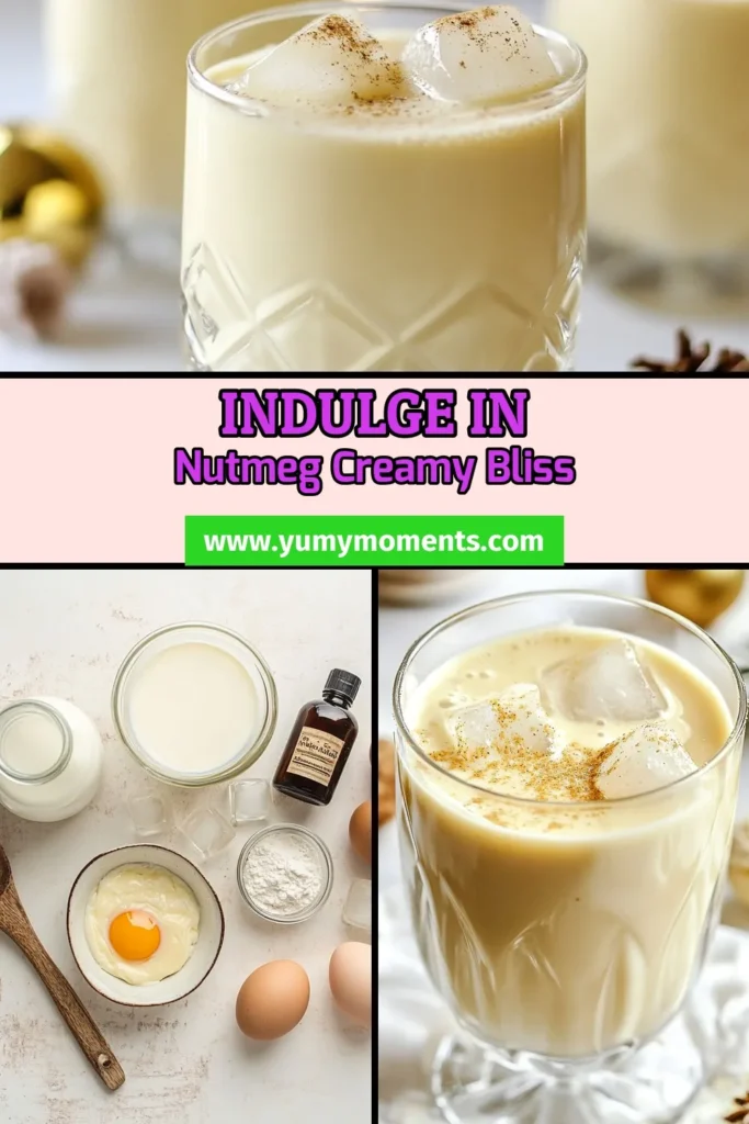 Indulge in the festive spirit with this creamy nutmeg drink, perfect for celebrations! Our Eggnog Brandy Alexander combines rich flavors of almond extract and nutmeg, creating a delightful chilled creamy beverage. This nutmeg dessert recipe is sure to impress at any holiday gathering. Serve it as a festive dessert drink that's both sophisticated and cozy. Try it today and tag us with your creations! #CreamyDrink #NutmegDessert #FestiveBeverage #AlmondExtractRecipes