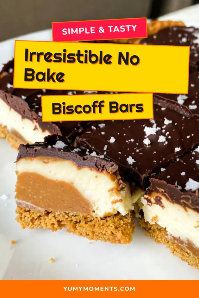 Indulge in these No-Bake Lotus Biscoff Bars, a divine Biscoff dessert recipe that's a must-try for sweet lovers! With a crunchy biscuit base, creamy Biscoff filling, and a luscious chocolate topping, these easy Biscoff bars are perfect for satisfying your sweet tooth. Make these delightful Lotus biscuit treats for gatherings or enjoy them solo. Save this recipe now and elevate your dessert game! #NoBakeDessert #BiscoffBars #LotusBiscuit #EasyDesserts