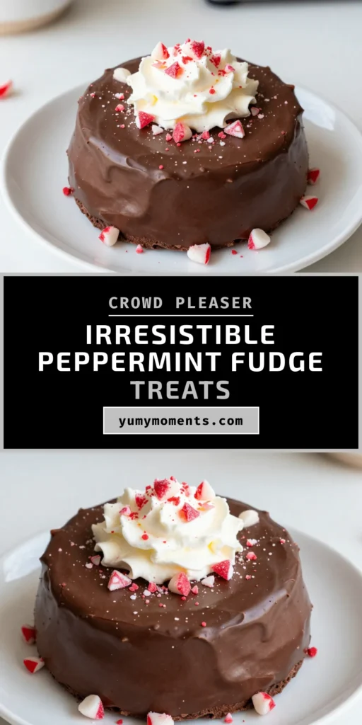 Indulge in the holiday spirit with this easy fudge recipe for Peppermint Hot Chocolate Fudge! Perfect for festive chocolate treats, this homemade peppermint fudge combines rich chocolate with a hint of mint, creating a delightful dessert idea for your holiday gatherings. It's simple to make and full of flavor. Don't miss out on this delicious recipe&mdash;save it now for your next holiday celebration! #PeppermintHotChocolateFudge #HolidayDesserts #EasyFudgeRecipe #FestiveChocolateTreats