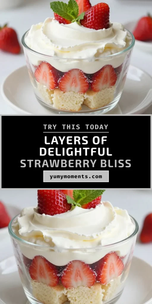 Indulge in this delicious strawberry shortcake trifle, an easy trifle recipe that&rsquo;s perfect for any occasion! Layers of vanilla pound cake, macerated strawberries, and creamy whipped topping create a stunning no-bake strawberry dessert that everyone will love. This simple treat is not only visually appealing but also a delightful way to showcase fresh strawberries. Don't miss out&mdash;save this recipe for your next gathering! #StrawberryShortcakeTrifle #NoBakeDessert #EasyTrifleRecipe #VanillaPoundCakeDessert