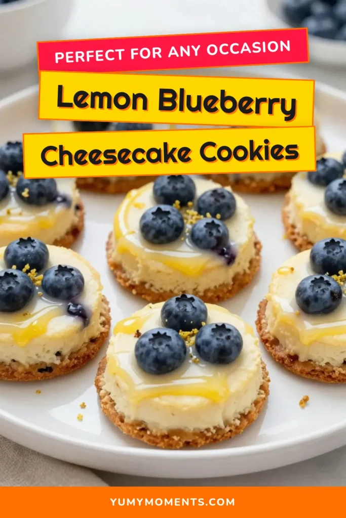Indulge in the delightful flavors of Lemon Blueberry Cheesecake Cookies! This cheesecake cookies recipe blends creamy cream cheese with fresh blueberries for a delicious blueberry dessert. Perfect for lemon desserts with blueberries, these soft cookies are a must-try! Ready in just 35 minutes, they are the ultimate treat! Save this recipe and enjoy these irresistible lemon blueberry cookies today! #blueberrydessertrecipes #lemonblueberrycookies #cheesecakecookies #lemondesserts