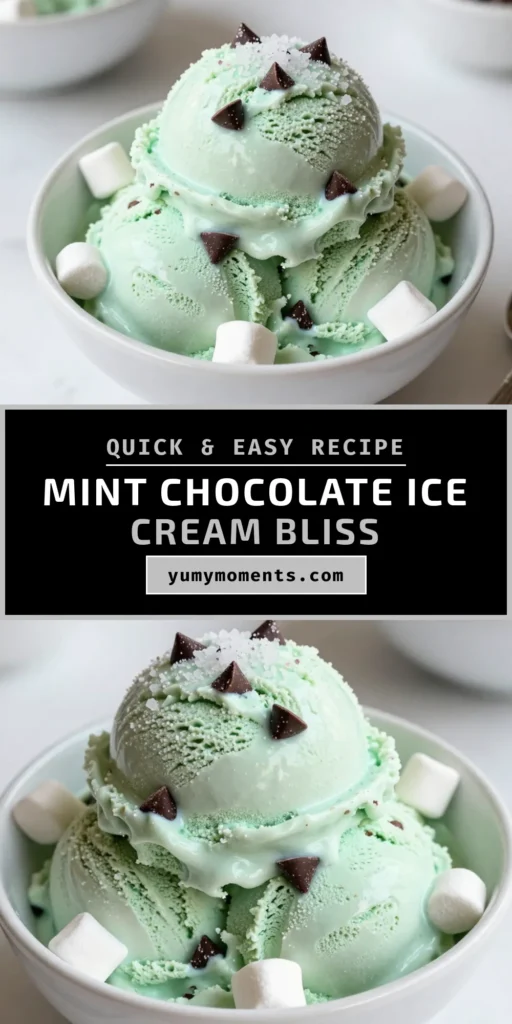 Indulge in a delightful homemade mint chocolate dessert with this easy no-churn mint chocolate chip ice cream recipe! Perfect for any occasion, this festive mint dessert recipe combines heavy whipping cream, sweetened condensed milk, and peppermint extract for a refreshing treat. Enjoy chocolate chips and mini marshmallows in every bite, creating an irresistible chocolate mint treat. Save this recipe for your next celebration! #MintChocolateChipIceCream #NoChurnIceCream #HomemadeDessert #ChocolateMintTreat