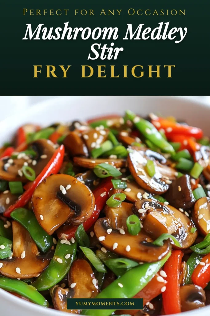 Discover the ultimate mushroom stir-fry recipe that&rsquo;s a must-try for your weeknight meals! This vegetarian stir-fry with mushrooms, featuring a quick mushroom medley of shiitake, cremini, and oyster mushrooms, is not only delicious but also a healthy vegetable stir-fry option. Ready in just 15 minutes, this easy stir-fry recipe is perfect for busy days. Save it for an irresistible dinner idea tonight! #MushroomStirFry #VegetarianRecipes #HealthyEating #QuickDinners