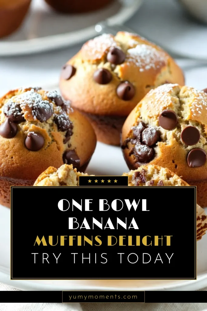 Discover the perfect treat with these delicious one-bowl banana chocolate chip muffins! This easy muffin recipe combines ripe bananas and luscious chocolate chips, making them a delightful snack or breakfast option. Enjoy the flavors of banana bread in a muffin form while keeping it healthy. Bake a batch today and savor the goodness! Don&rsquo;t forget to save this recipe for later! #BananaChocolateChipMuffins #EasyMuffinRecipes #OneBowlMuffins #HealthyChocolateChipMuffins